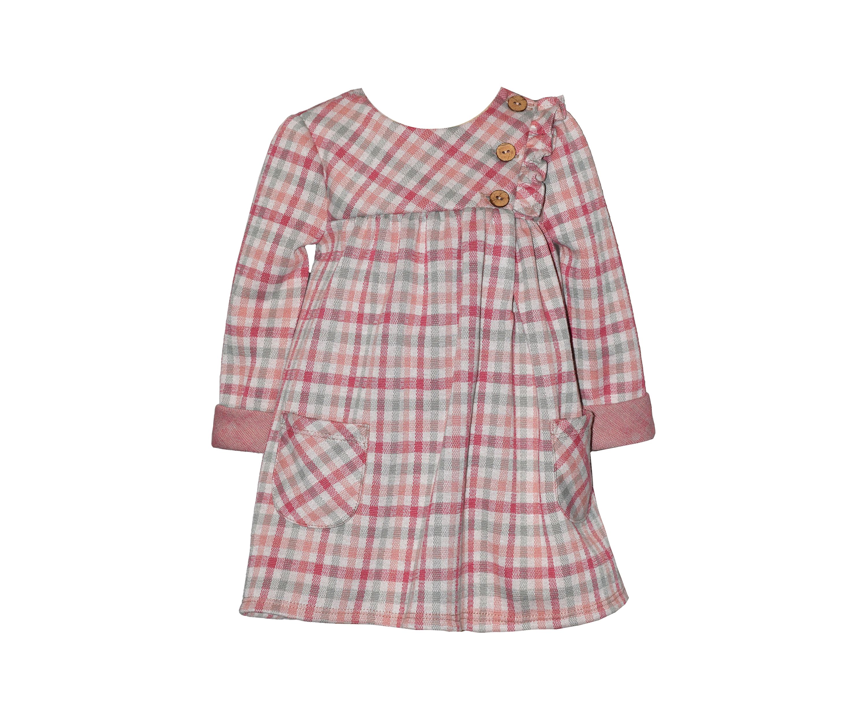 Baby Girls Long Sleeve Plaid Dress