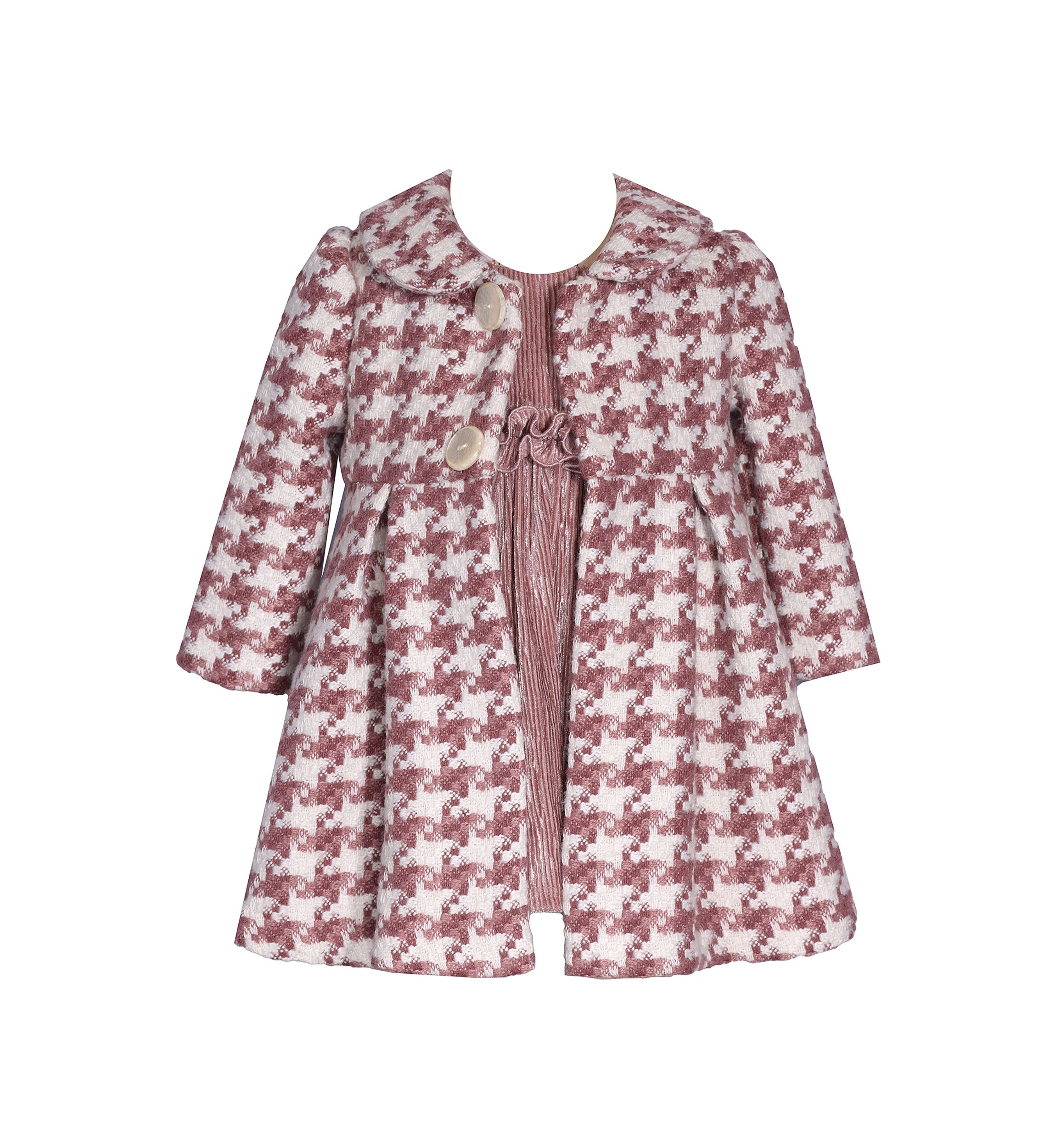 Toddler Girls Ruffle Dress with Coat