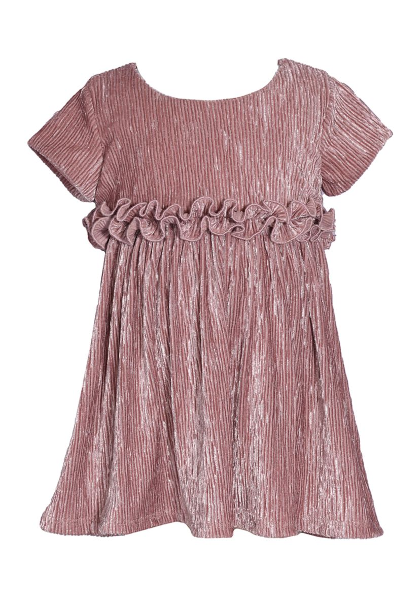 Toddler Girls Ruffle Dress with Coat