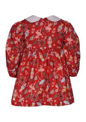 Bonnie Jean Lucie Smocked Nutcracker Dress 2T Red