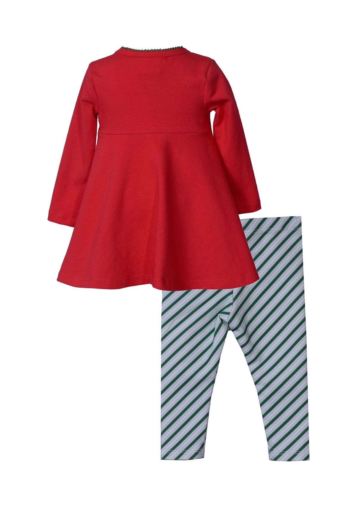 Toddler Girls Nutcracker Appliqué Top and Striped Leggings Set