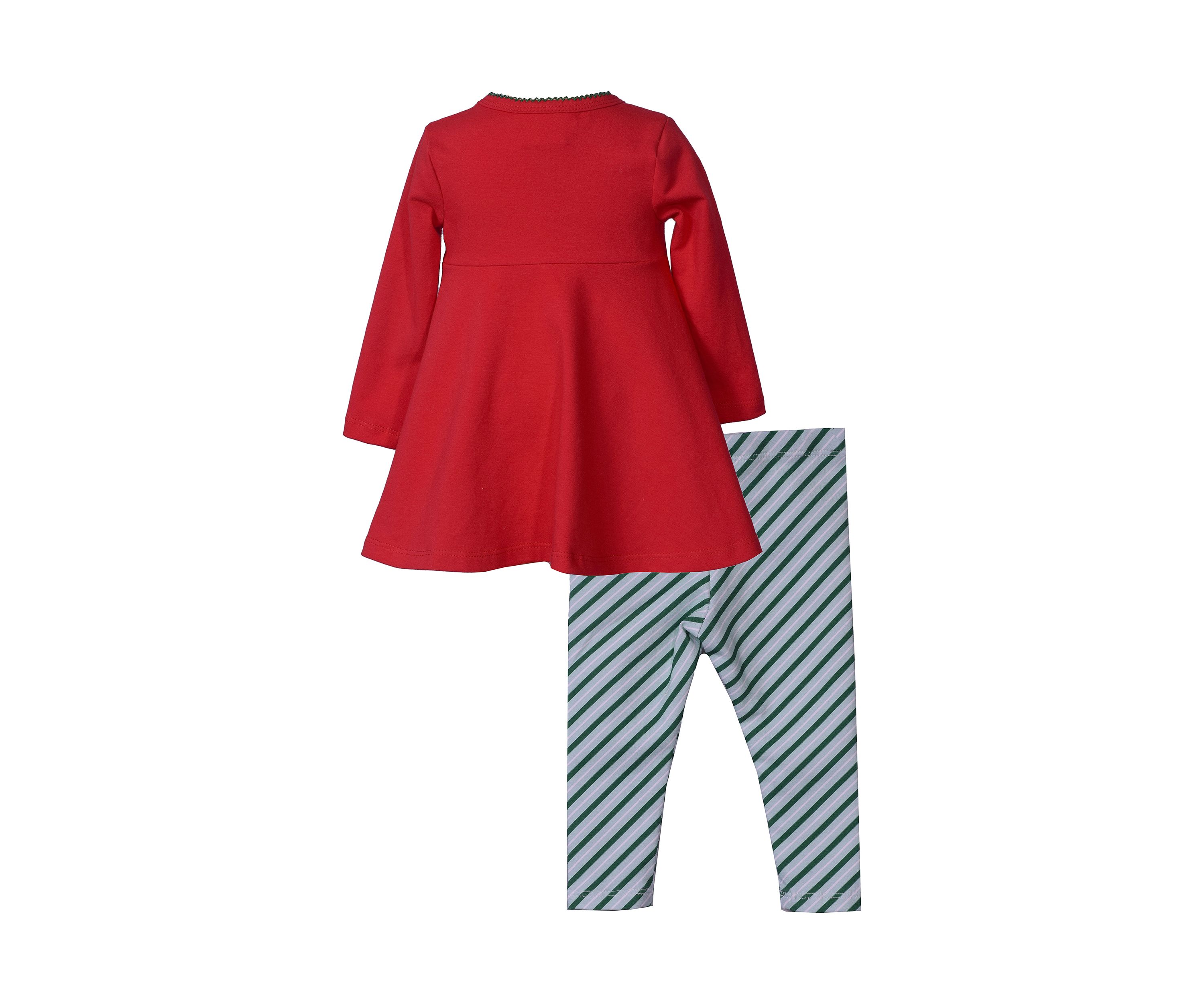 Toddler Girls Nutcracker Appliqué Top and Striped Leggings Set