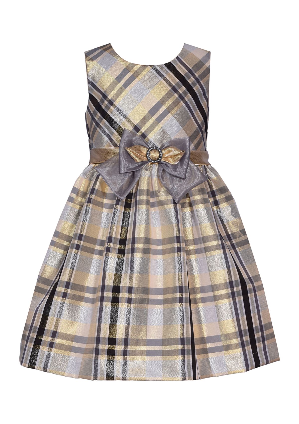 Toddler Girls Plaid Printed Jacket Dress