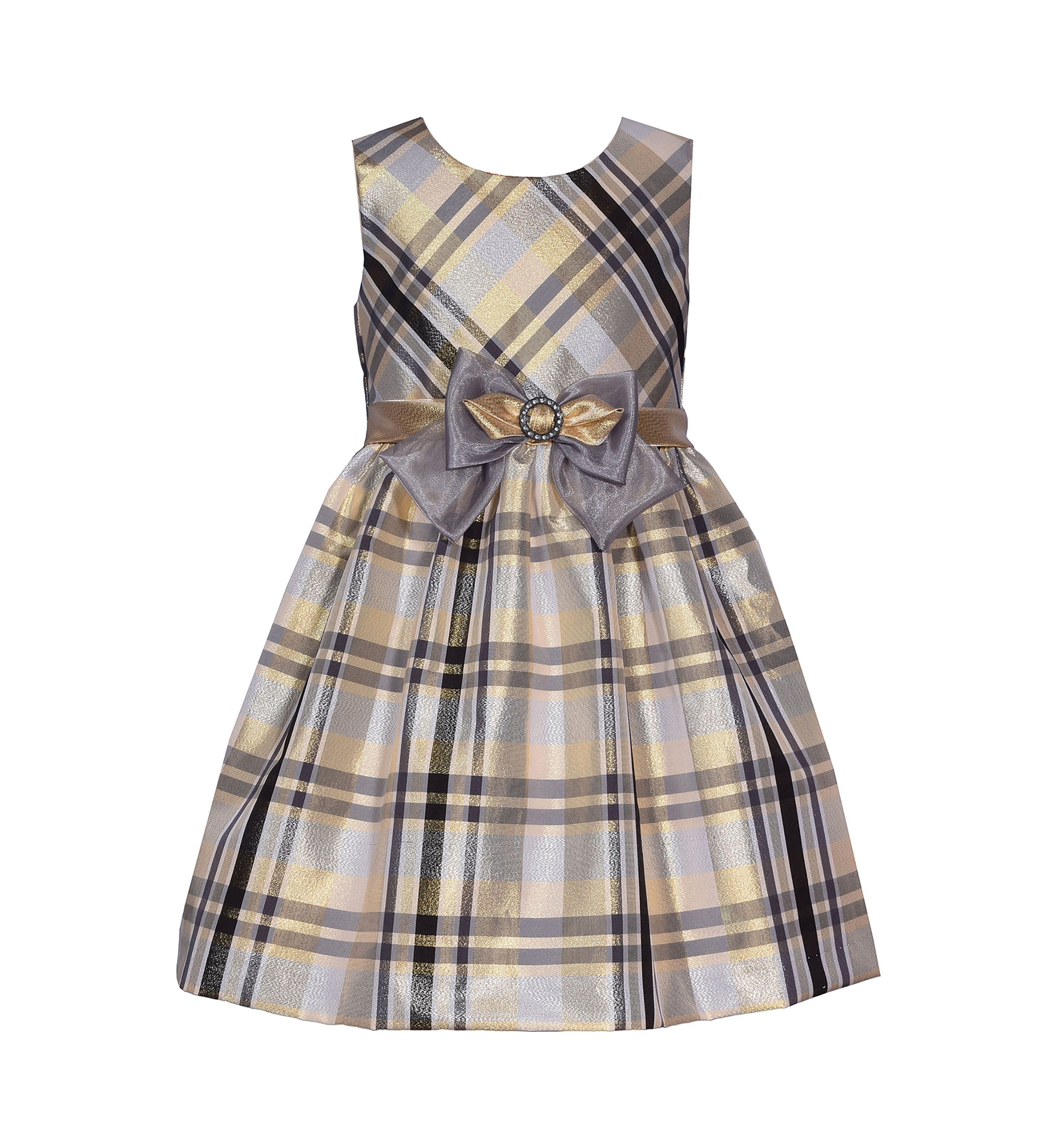 Toddler Girls Plaid Printed Jacket Dress