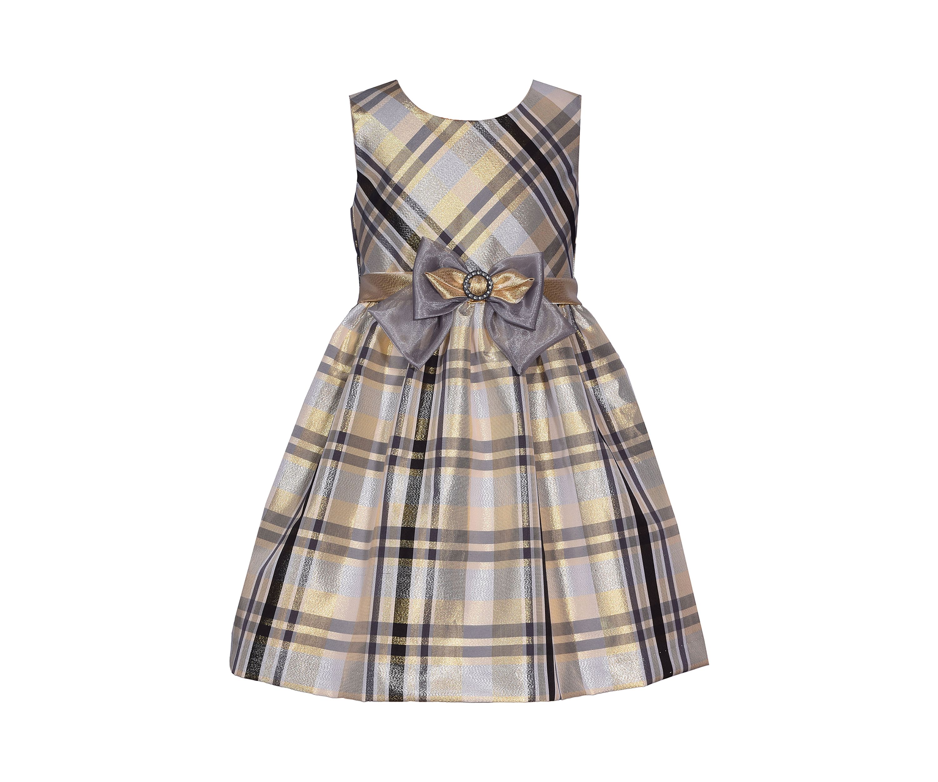 Toddler Girls Plaid Printed Jacket Dress
