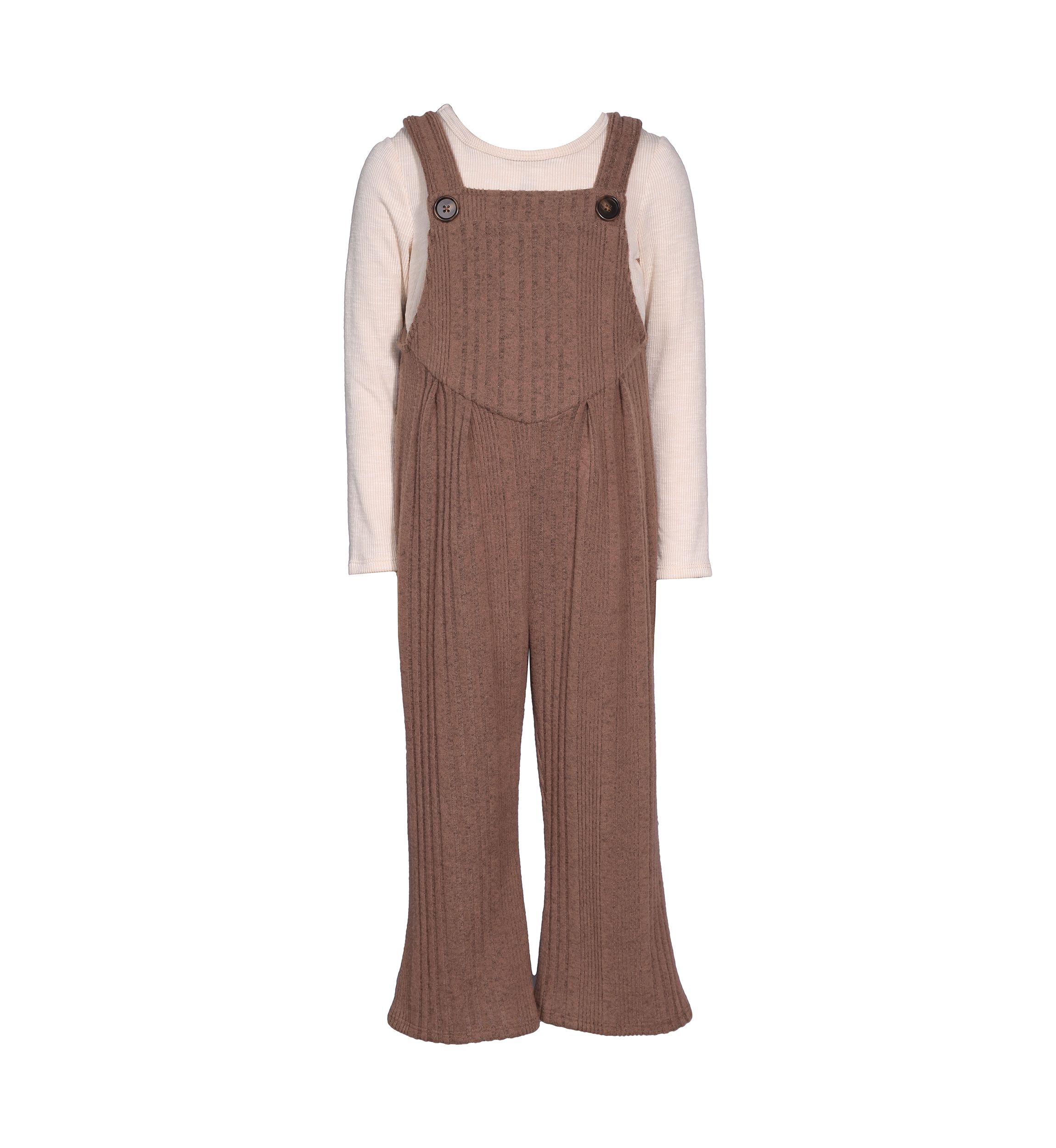 Toddler Girls Long Sleeve T-Shirt and Jumpsuit Set