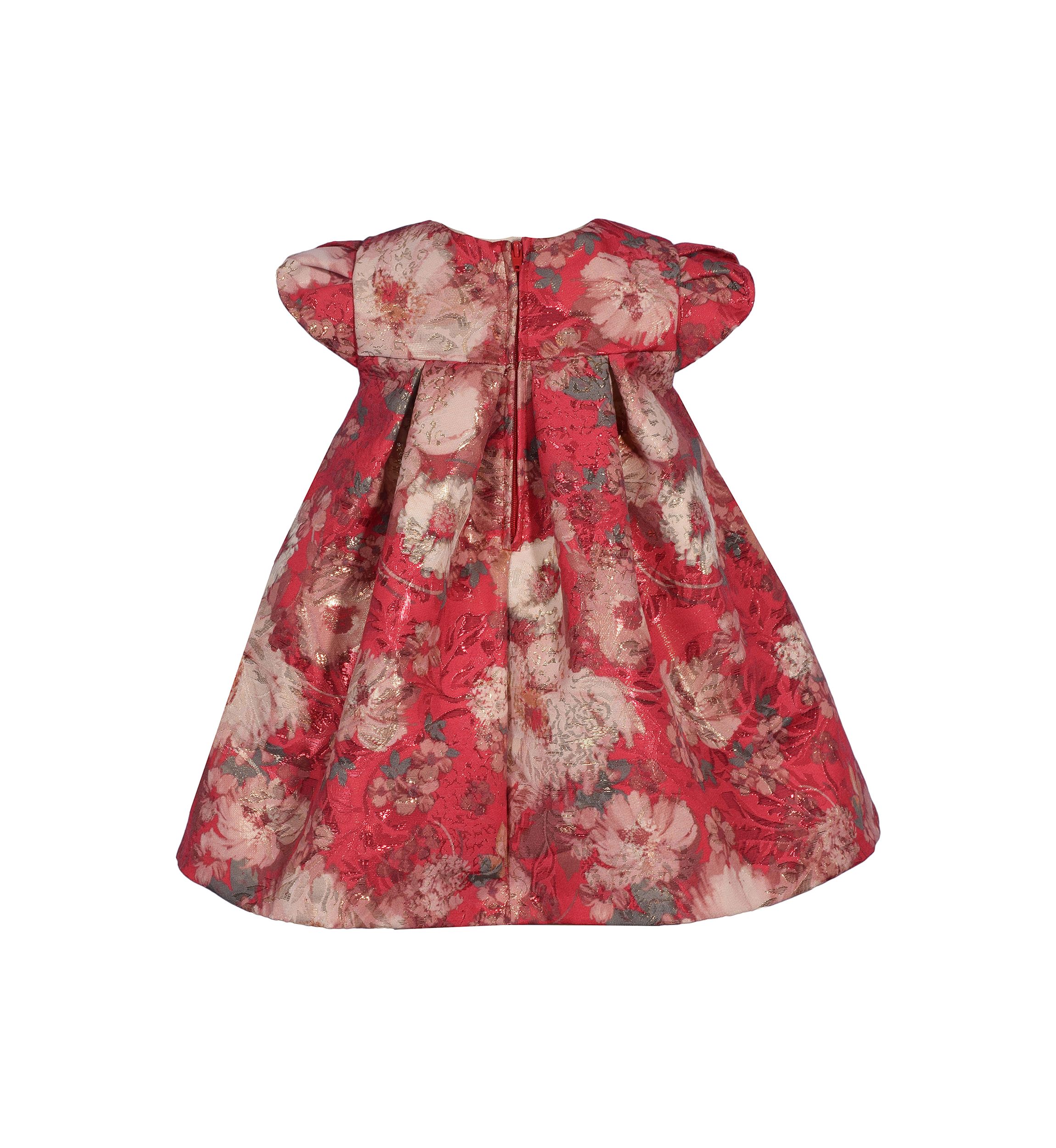 Toddler Girls Metallic Floral Printed Dress