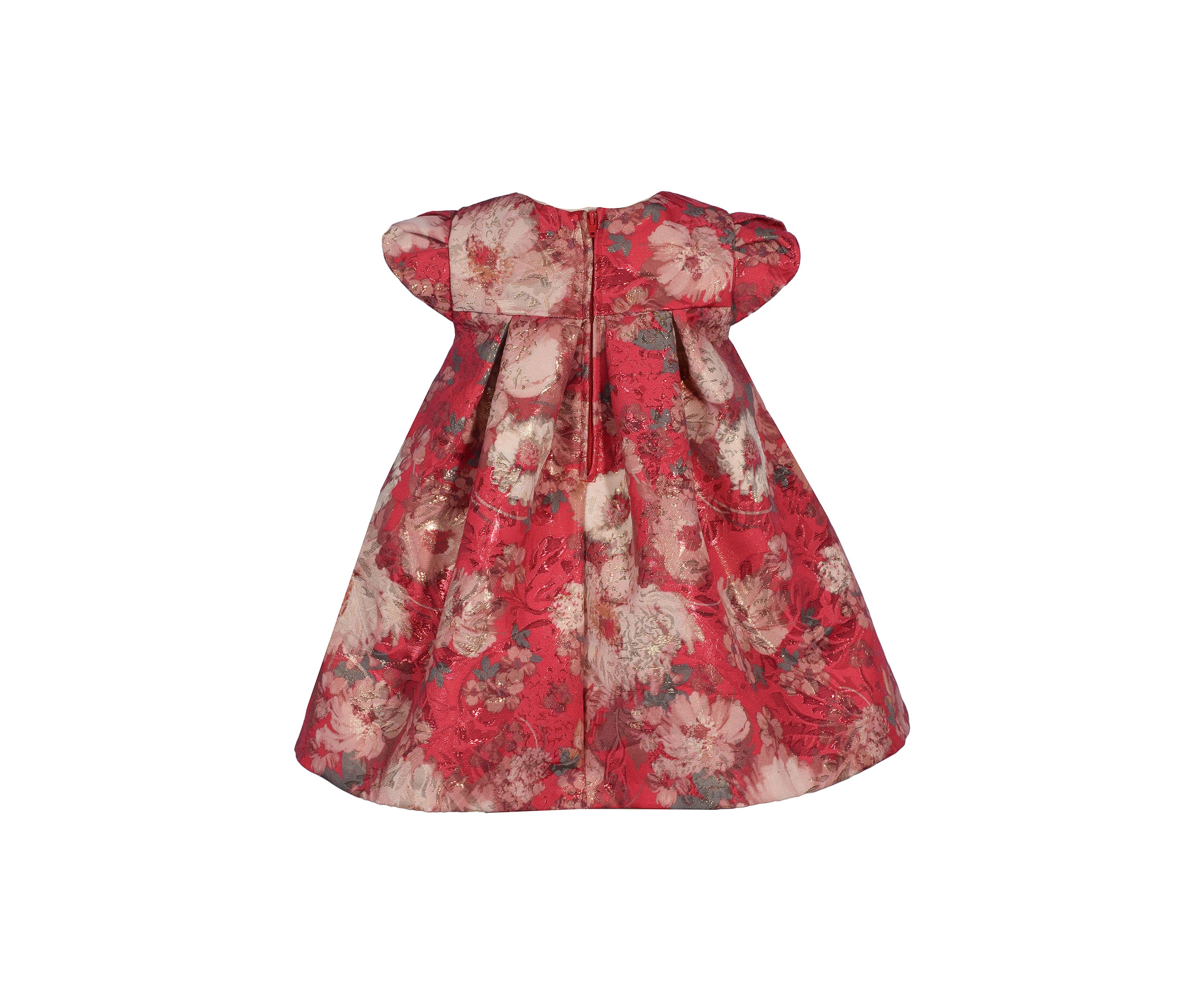 Toddler Girls Metallic Floral Printed Dress