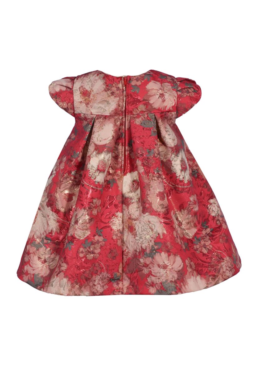 Toddler Girls Metallic Floral Printed Dress