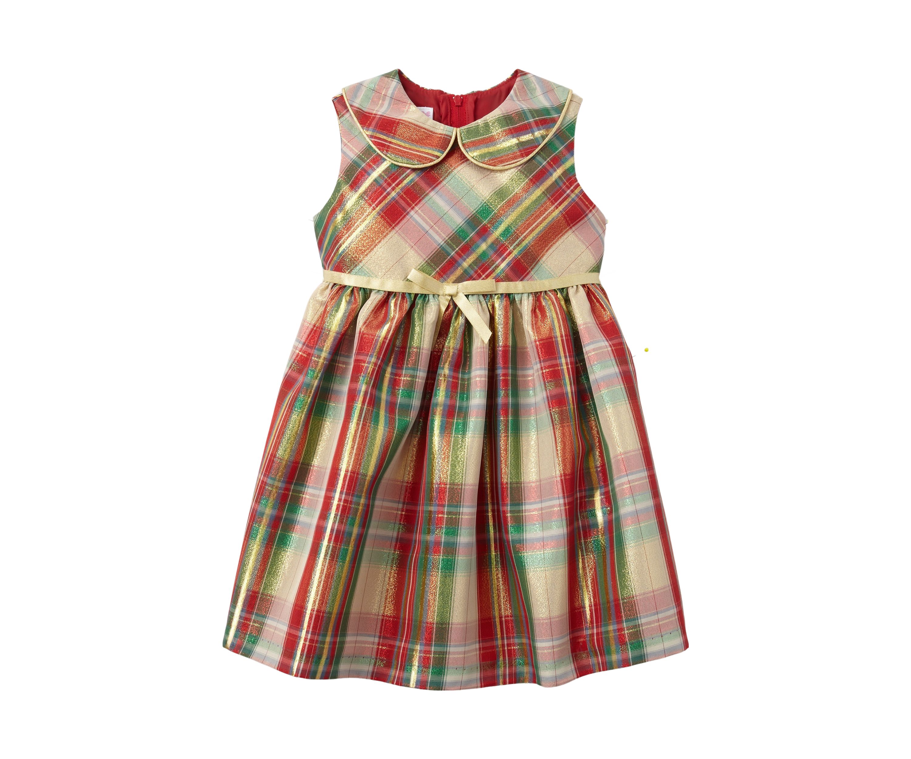 Toddler Girls Plaid Dress with Coat