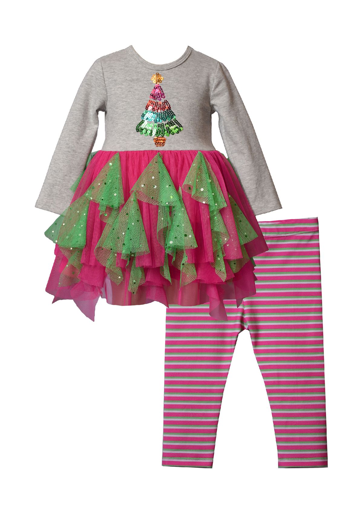 Toddler Girls Long Sleeve and Legging Tree Set