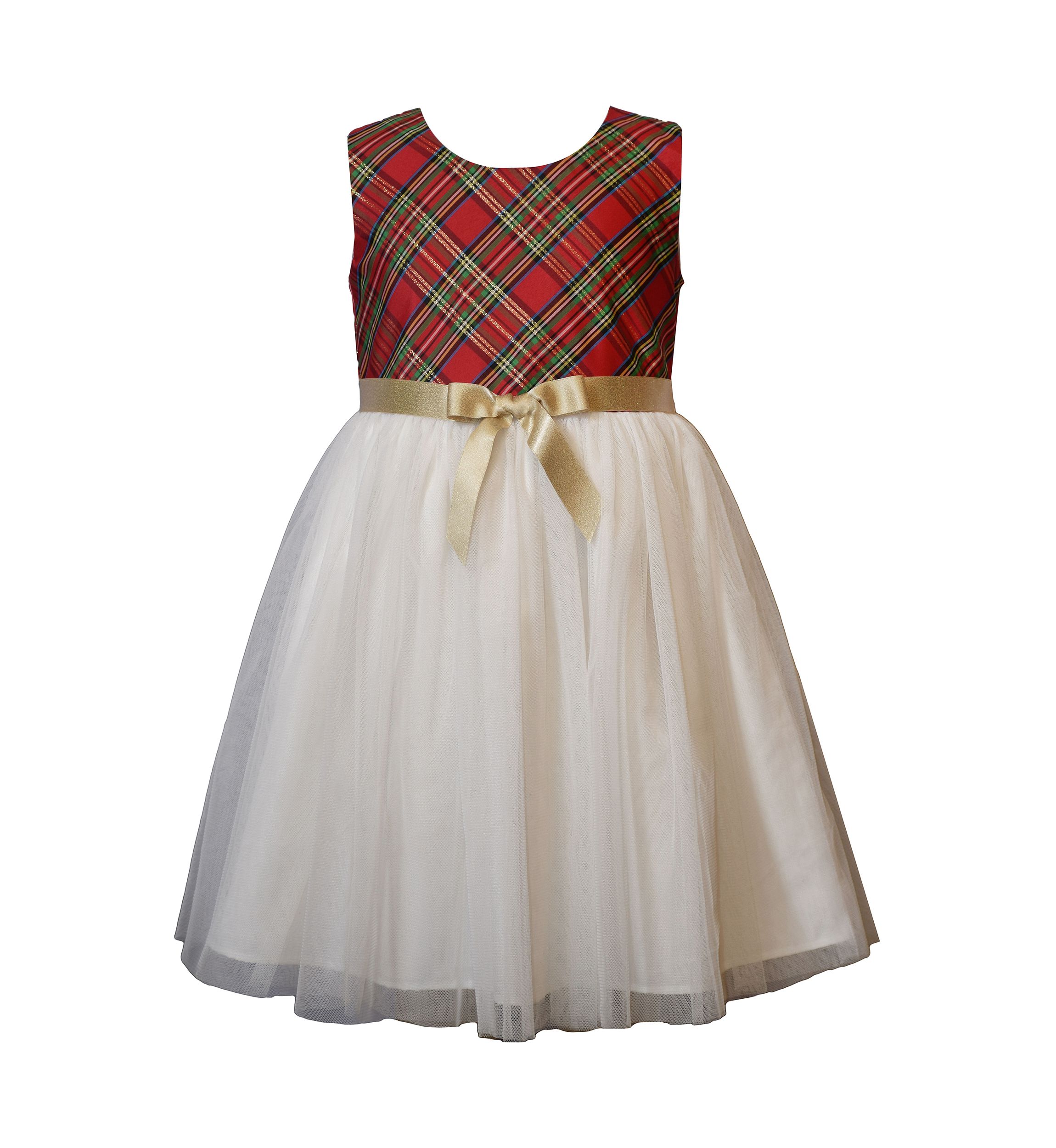 white christmas dresses Bonnie Jean Girls 0-9 Months Santa Mesh Dress – S&D Kids main image 1