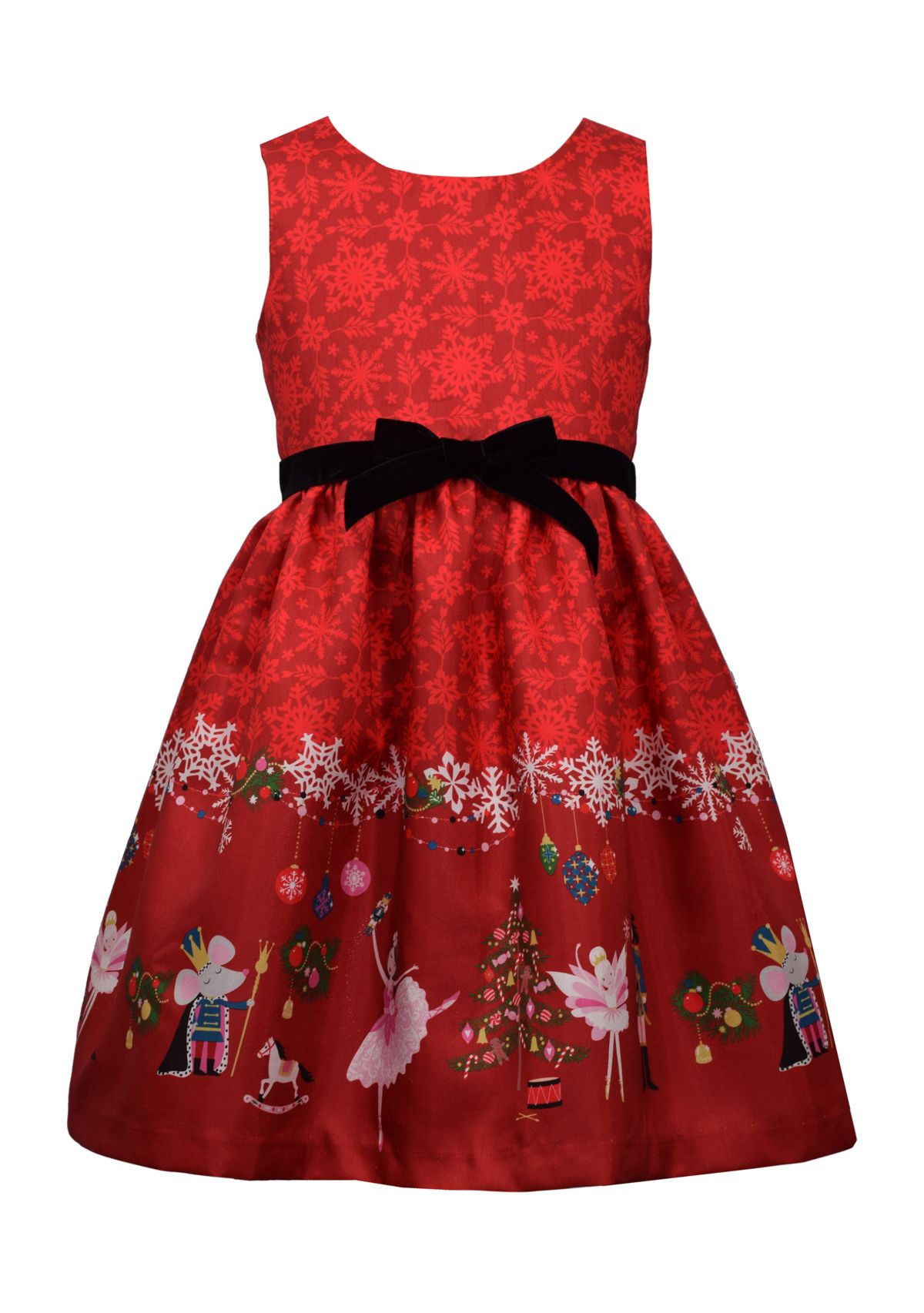 Toddler Girls Long Sleeve Nutcracker Dress with Cardigan