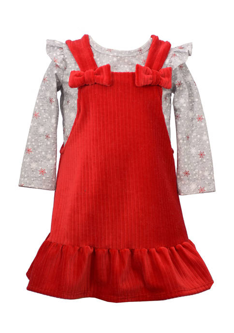 Bonnie Jean Toddler Girls Velour Jumper Dress