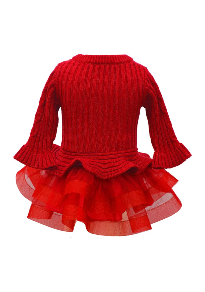 Baby Girls Cable Knit Sweater Dress