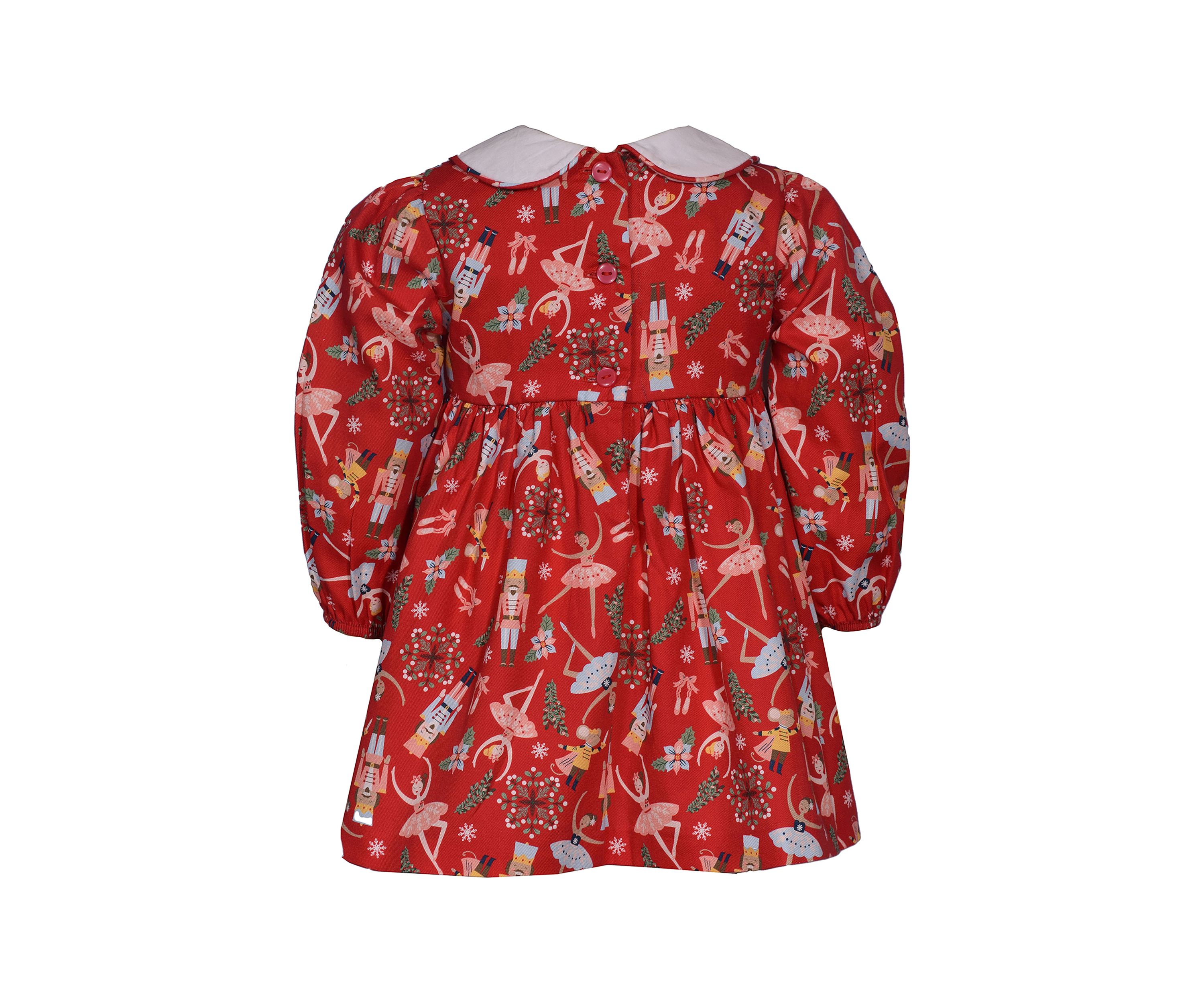 Baby Girls Smocked Nutcracker Printed Dress