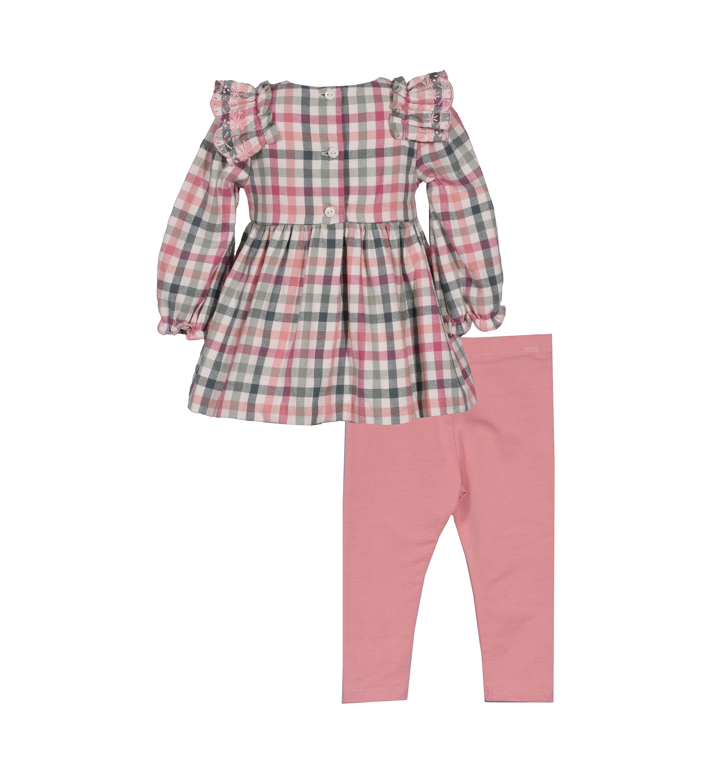 Baby Girls Plaid Top and Leggings Set