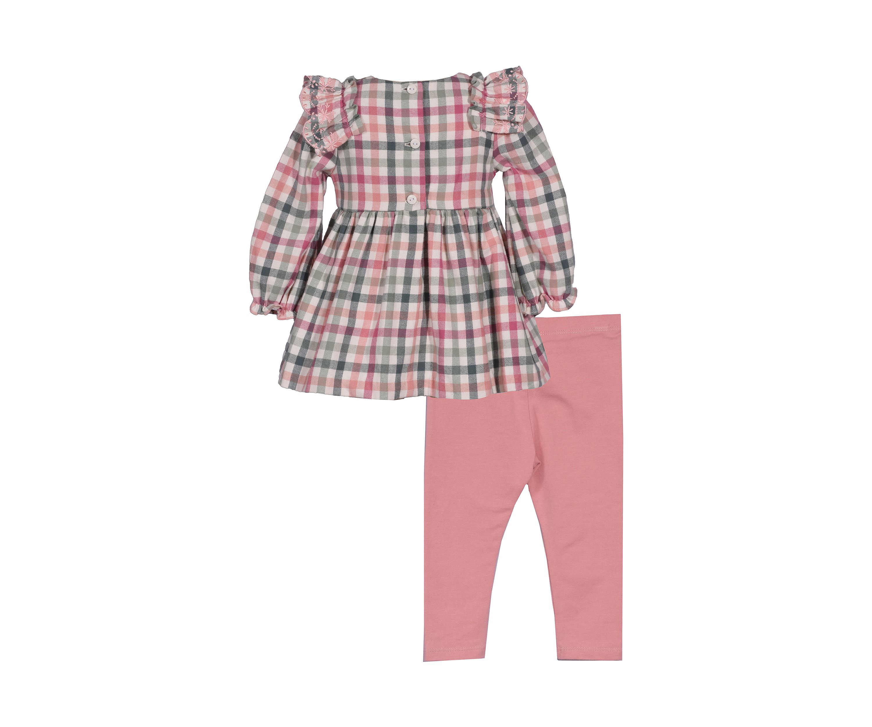 Baby Girls Plaid Top and Leggings Set