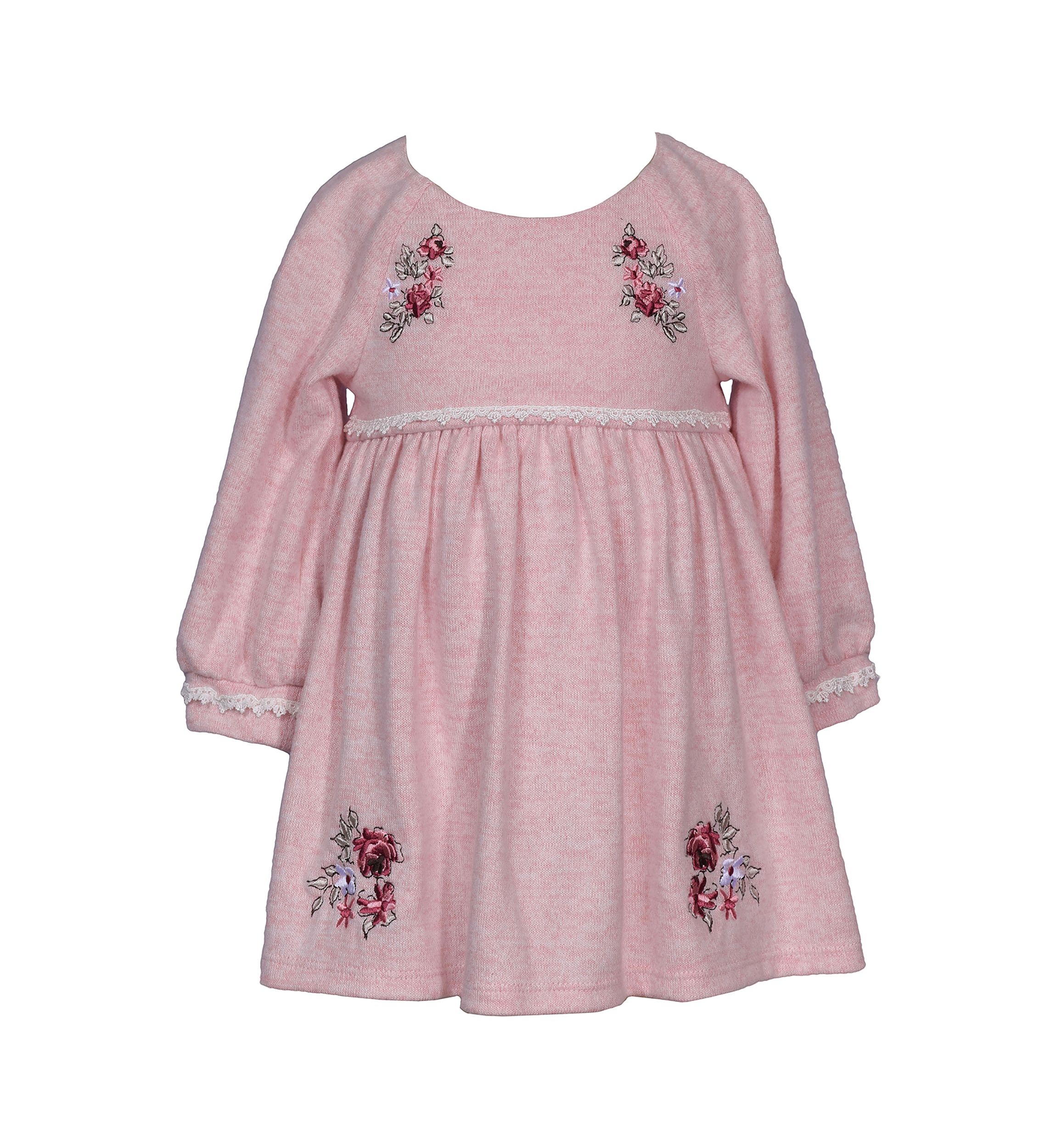 Baby Girls Hacci Embroidered Dress