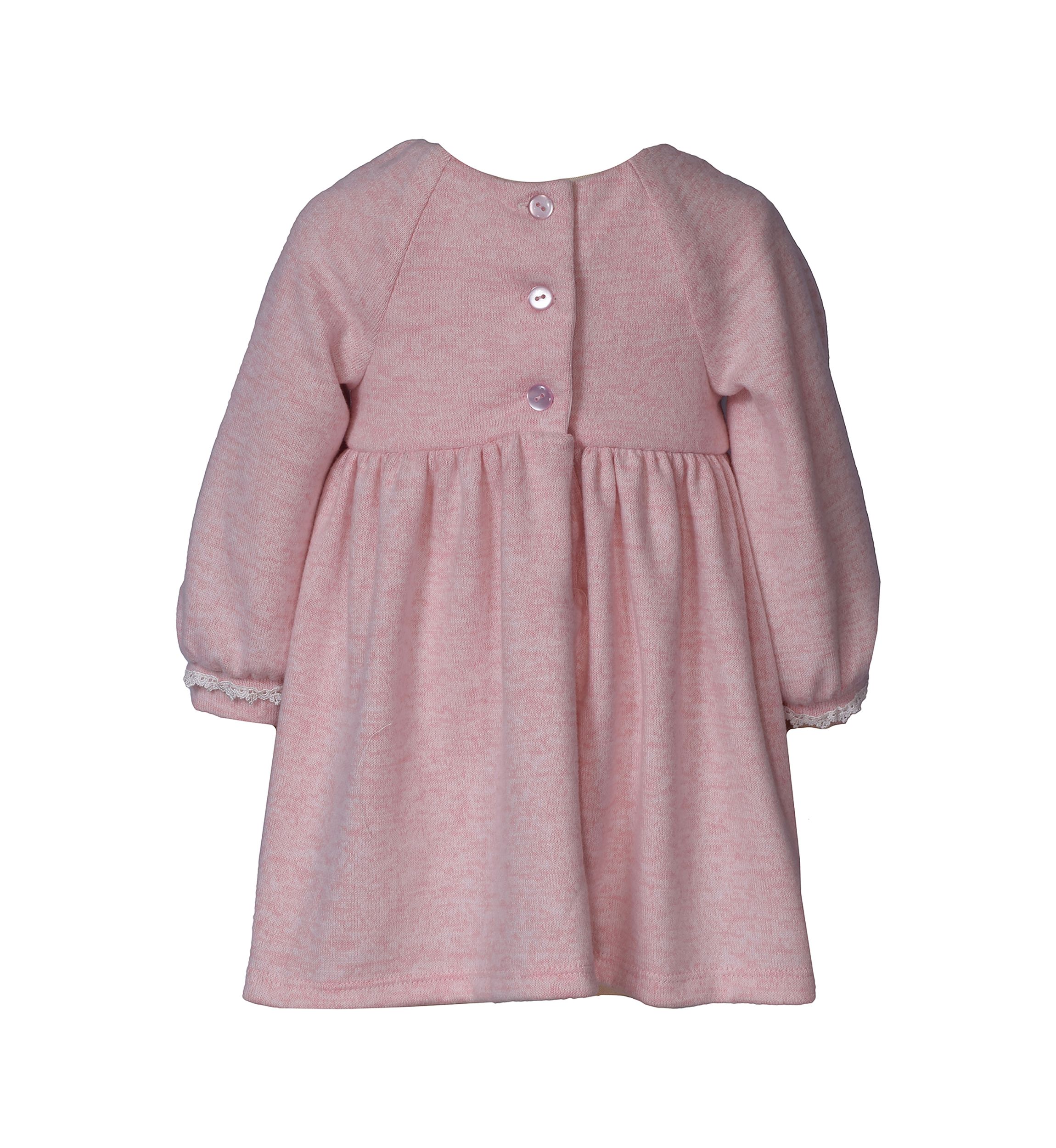 Baby Girls Hacci Embroidered Dress