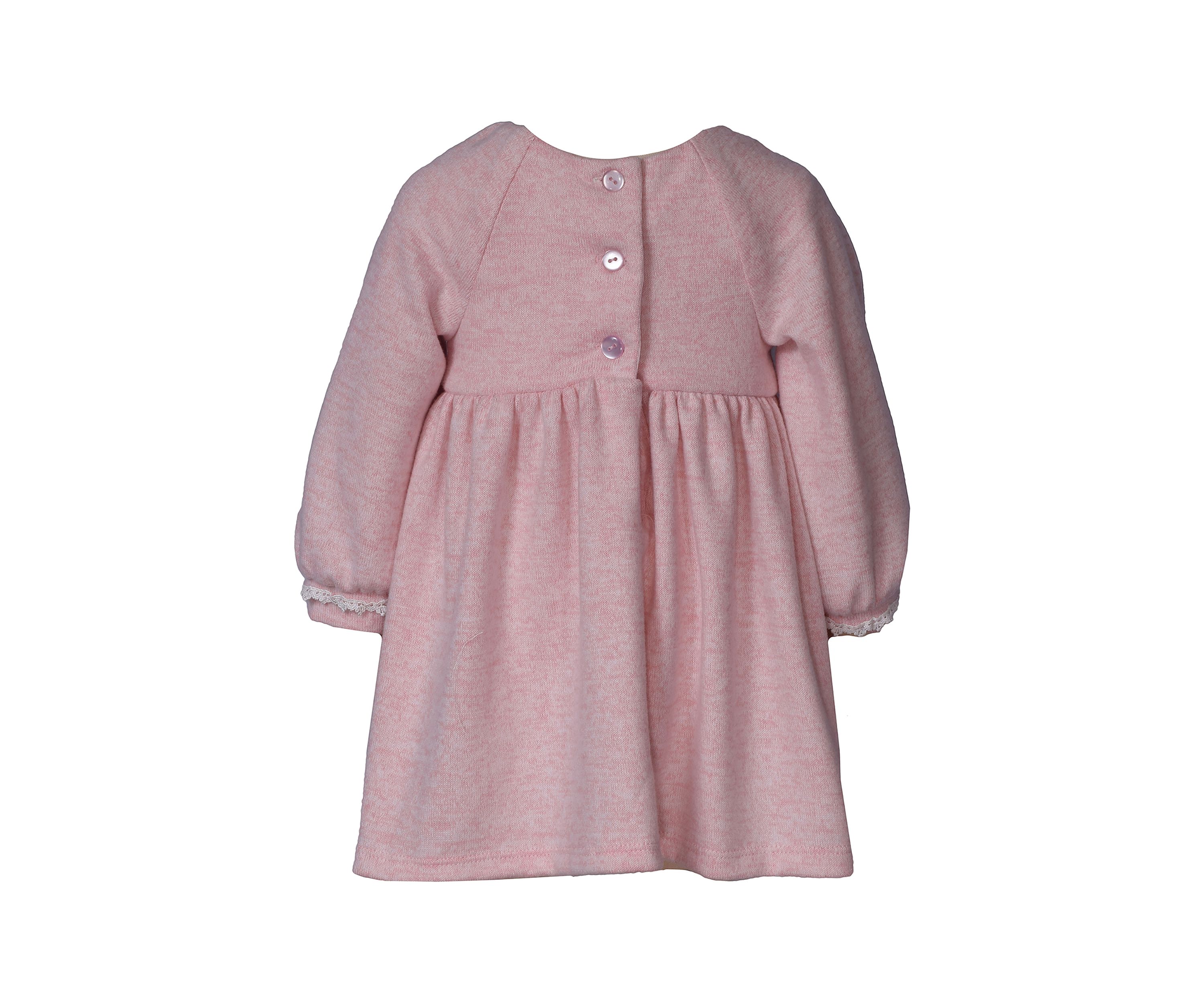Baby Girls Hacci Embroidered Dress