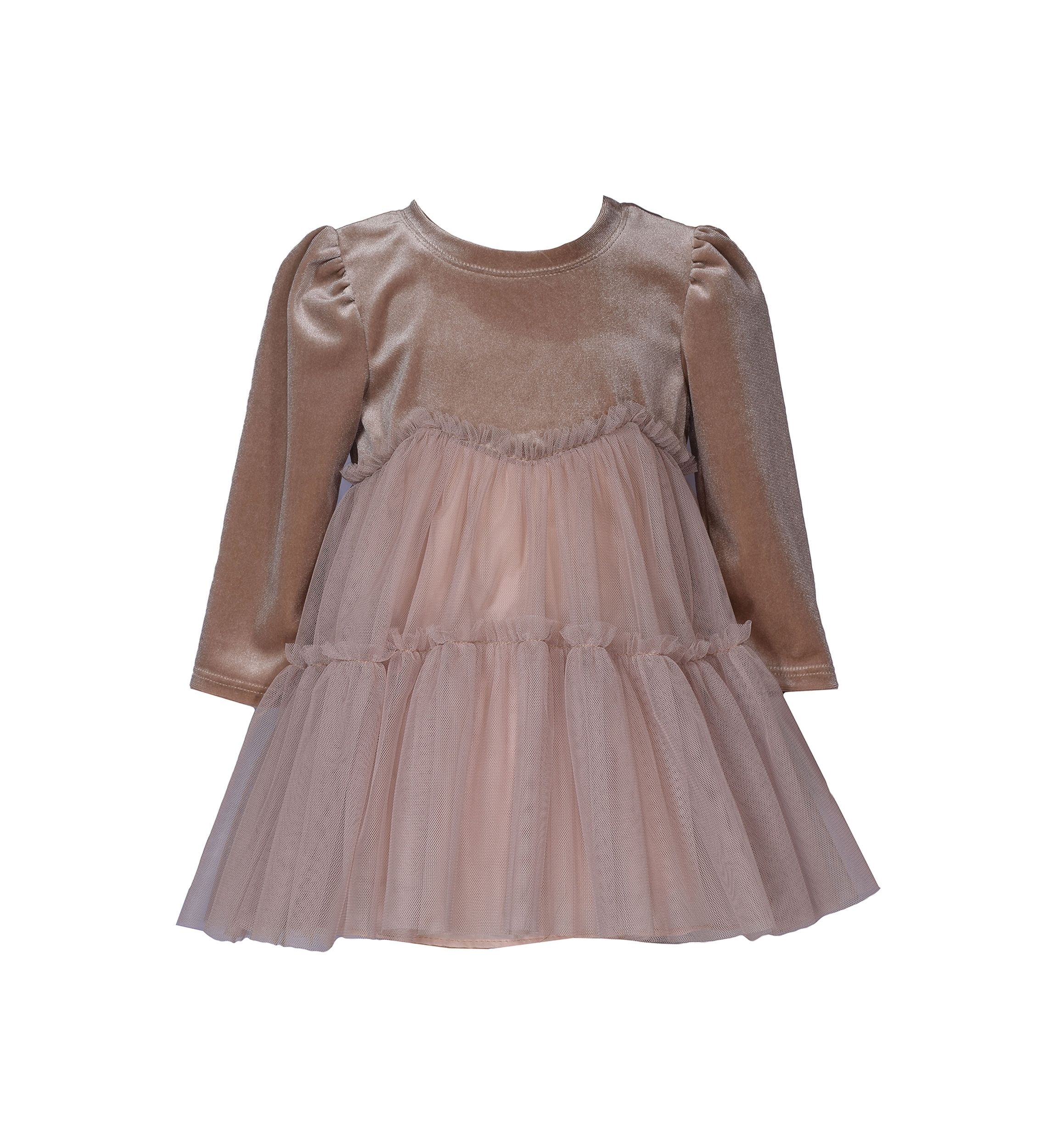 Baby Girls Velvet Mesh Dress