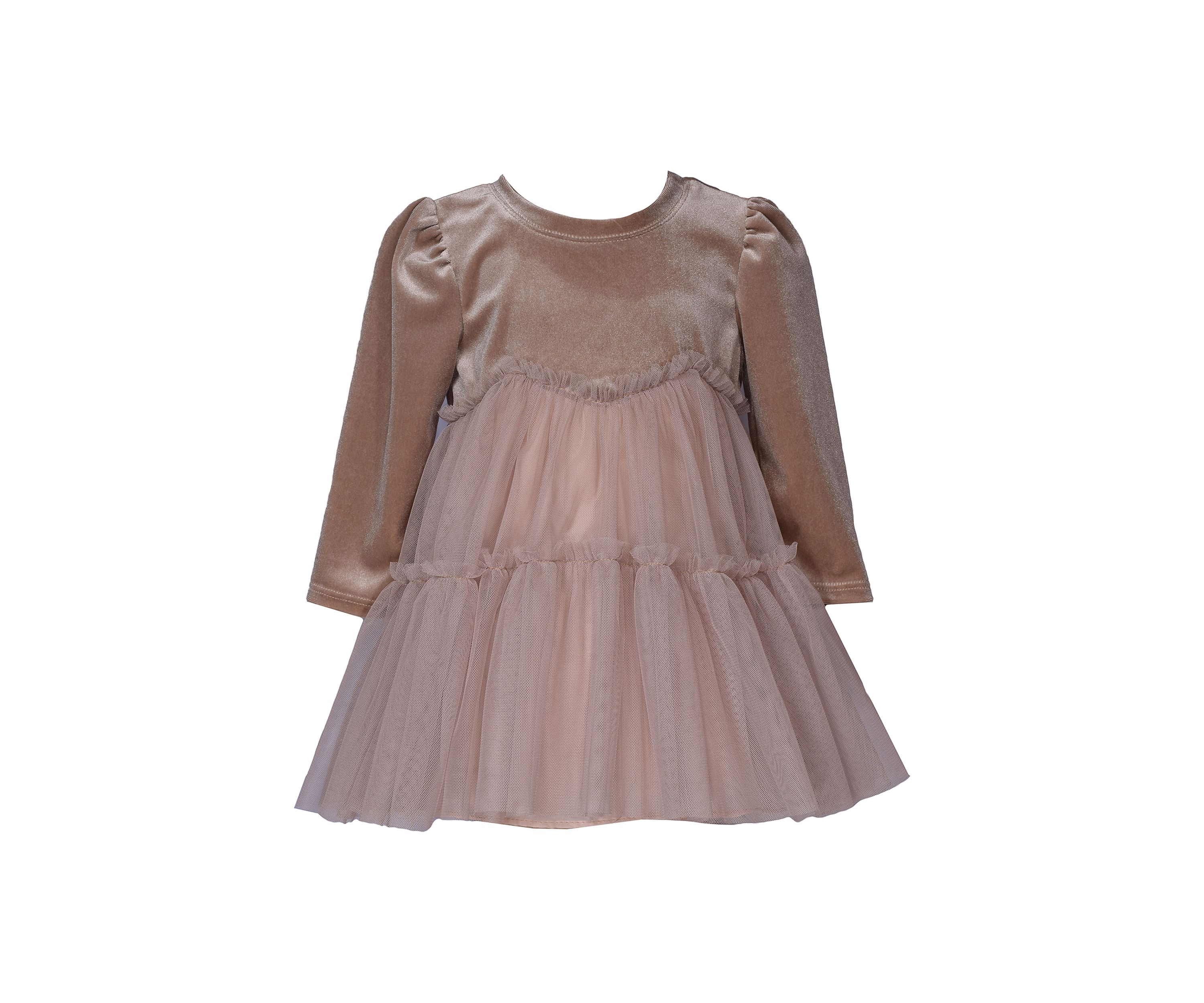 Baby Girls Velvet Mesh Dress