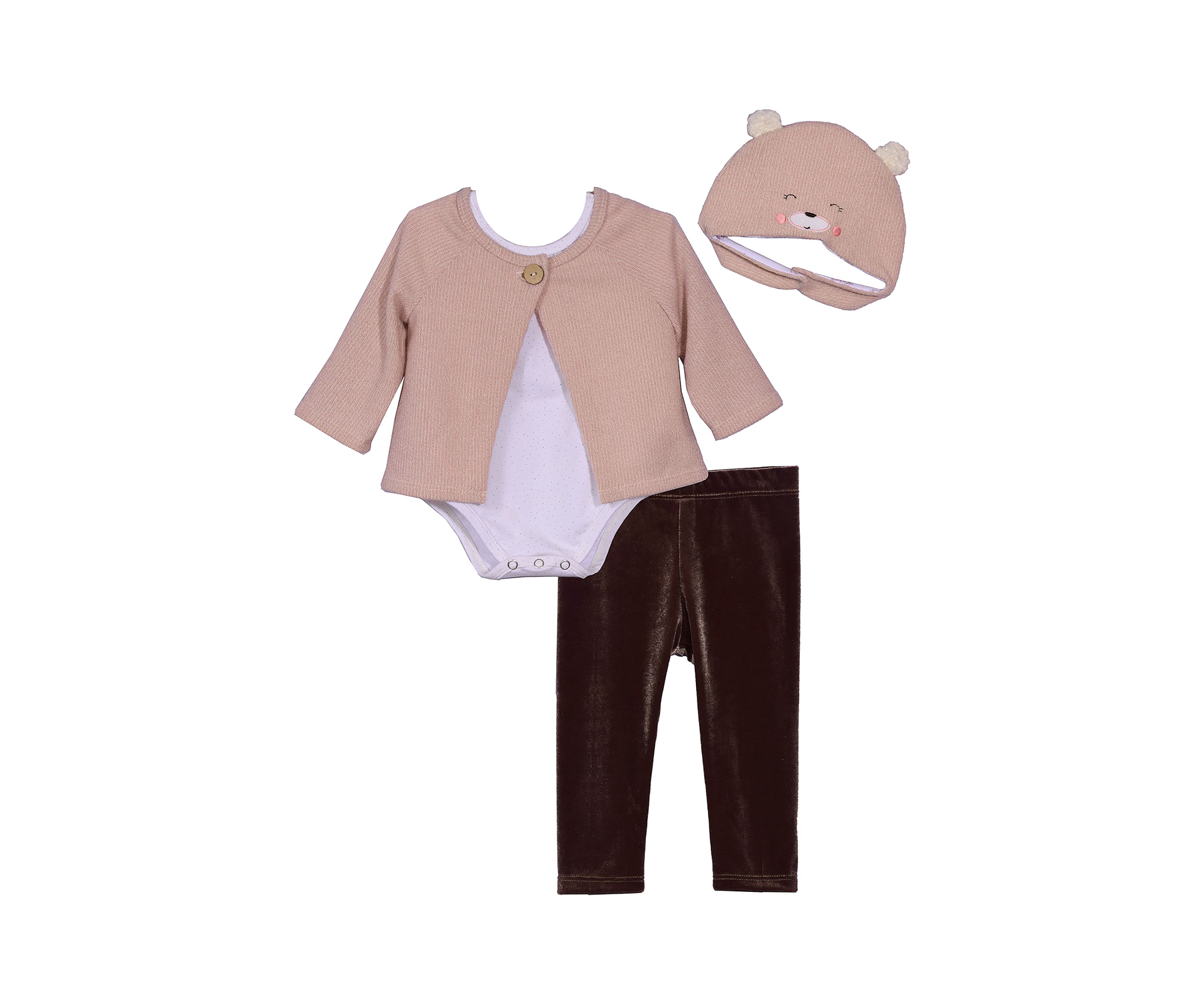 Baby Girls 4 Piece Velvet Take Me Home Set