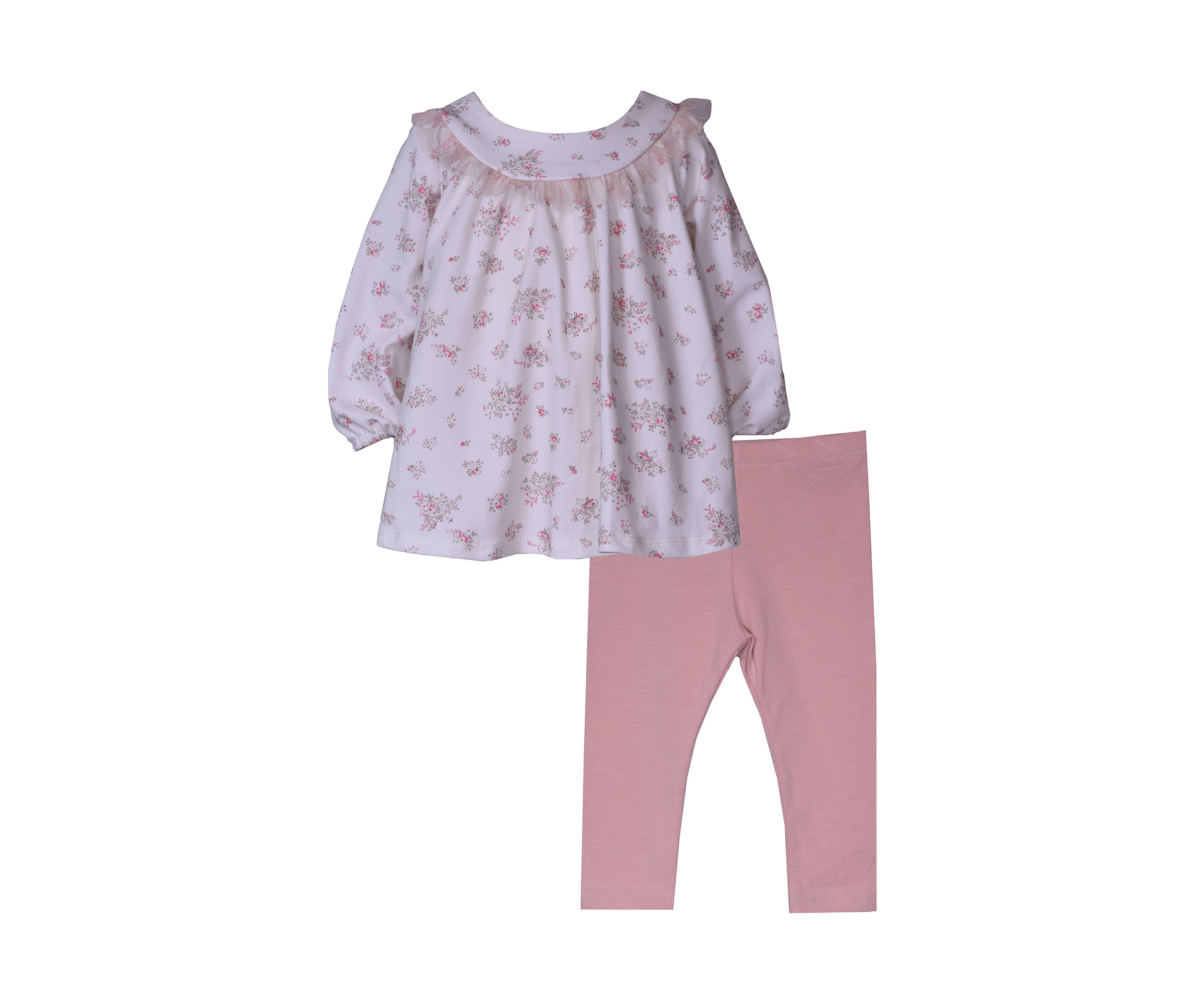 Baby Girls Floral Printed Top and Leggings Set