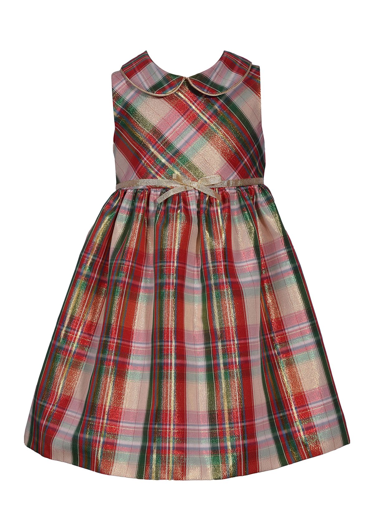 Baby Girls Plaid Printed Dress with Coat