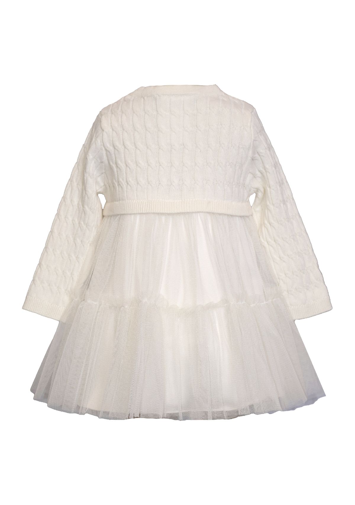 Baby Girls Long Sleeve Sweater Popover Dress