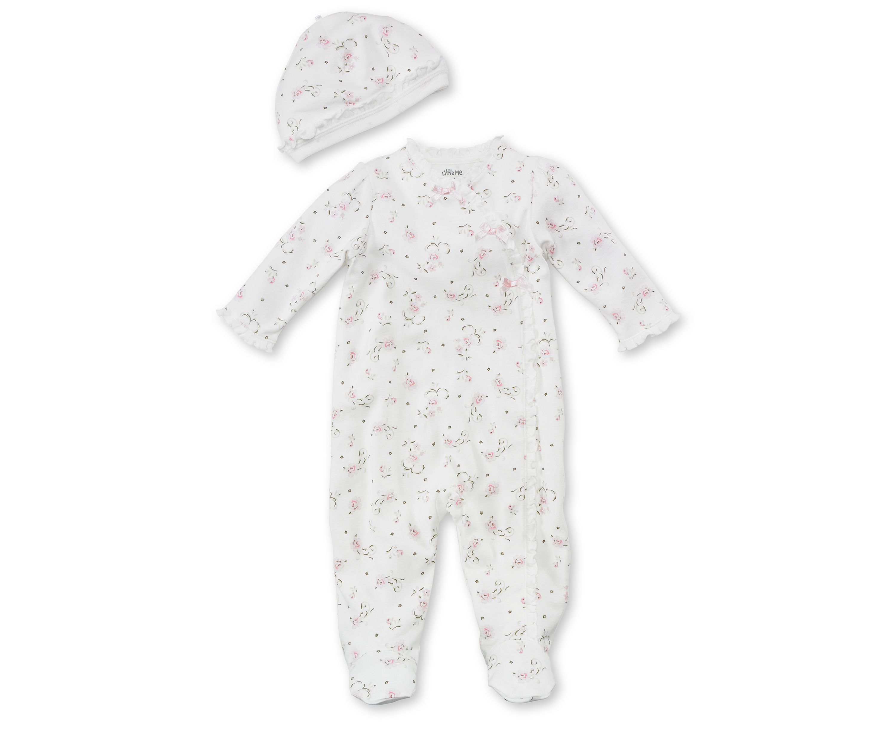 Roses Footie and Hat - Newborn