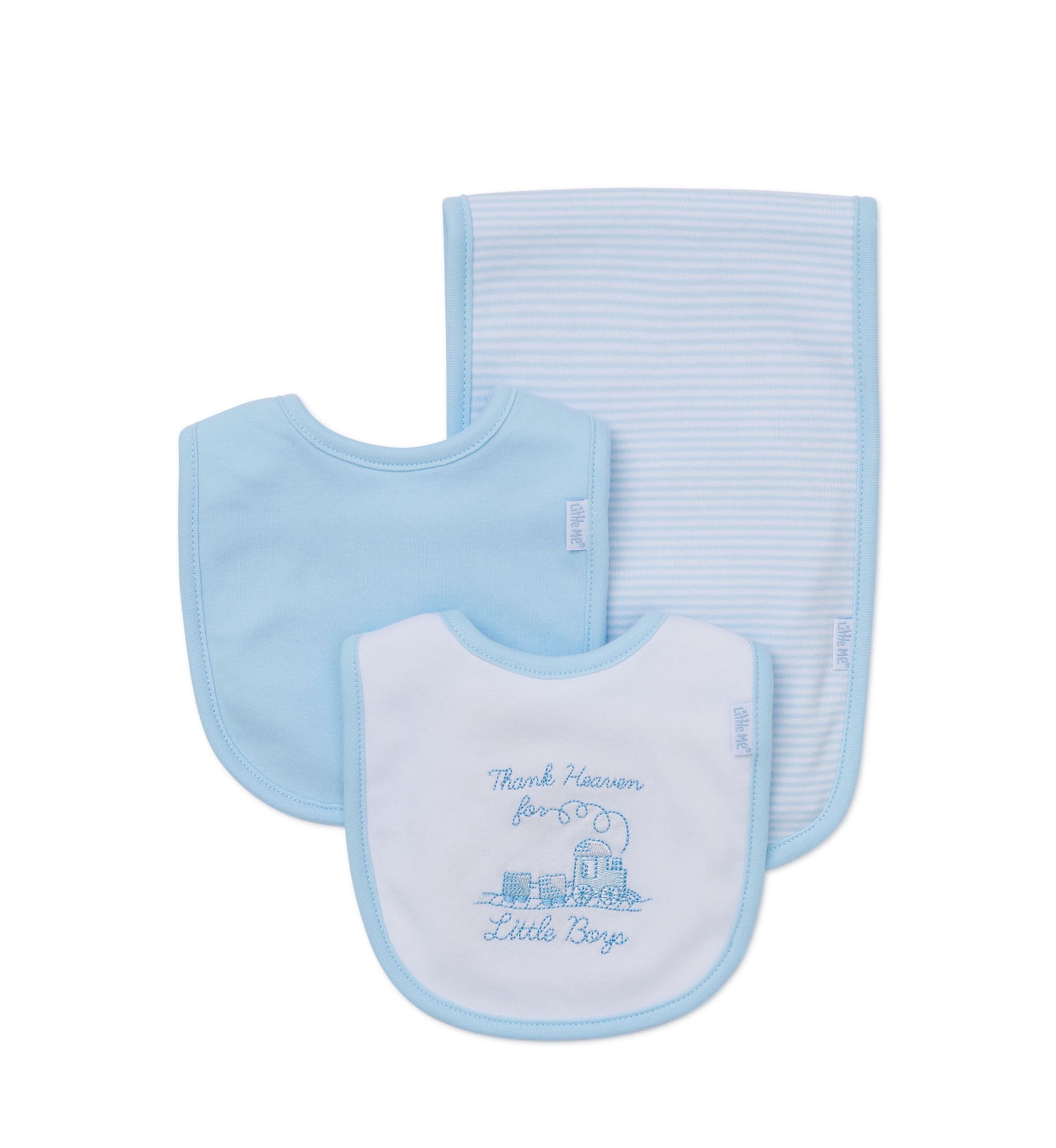 3-Piece Thank Heaven Bibs and Burp Cloth Set