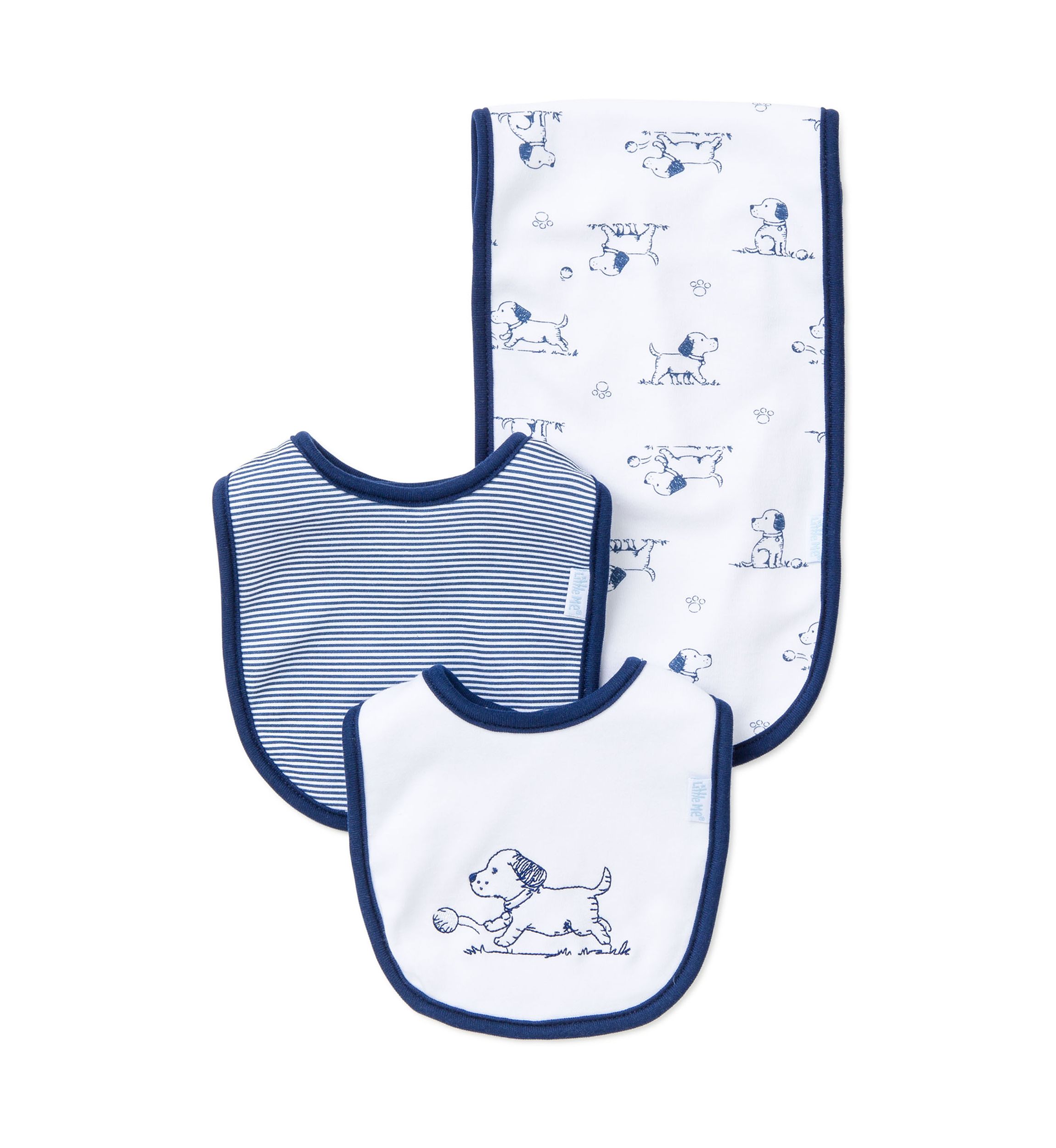 3-Piece Puppy Bibs and Burp Cloth Set