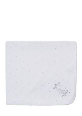 Little Me Kids 'Welcome to the World' Receiving Blanket, White