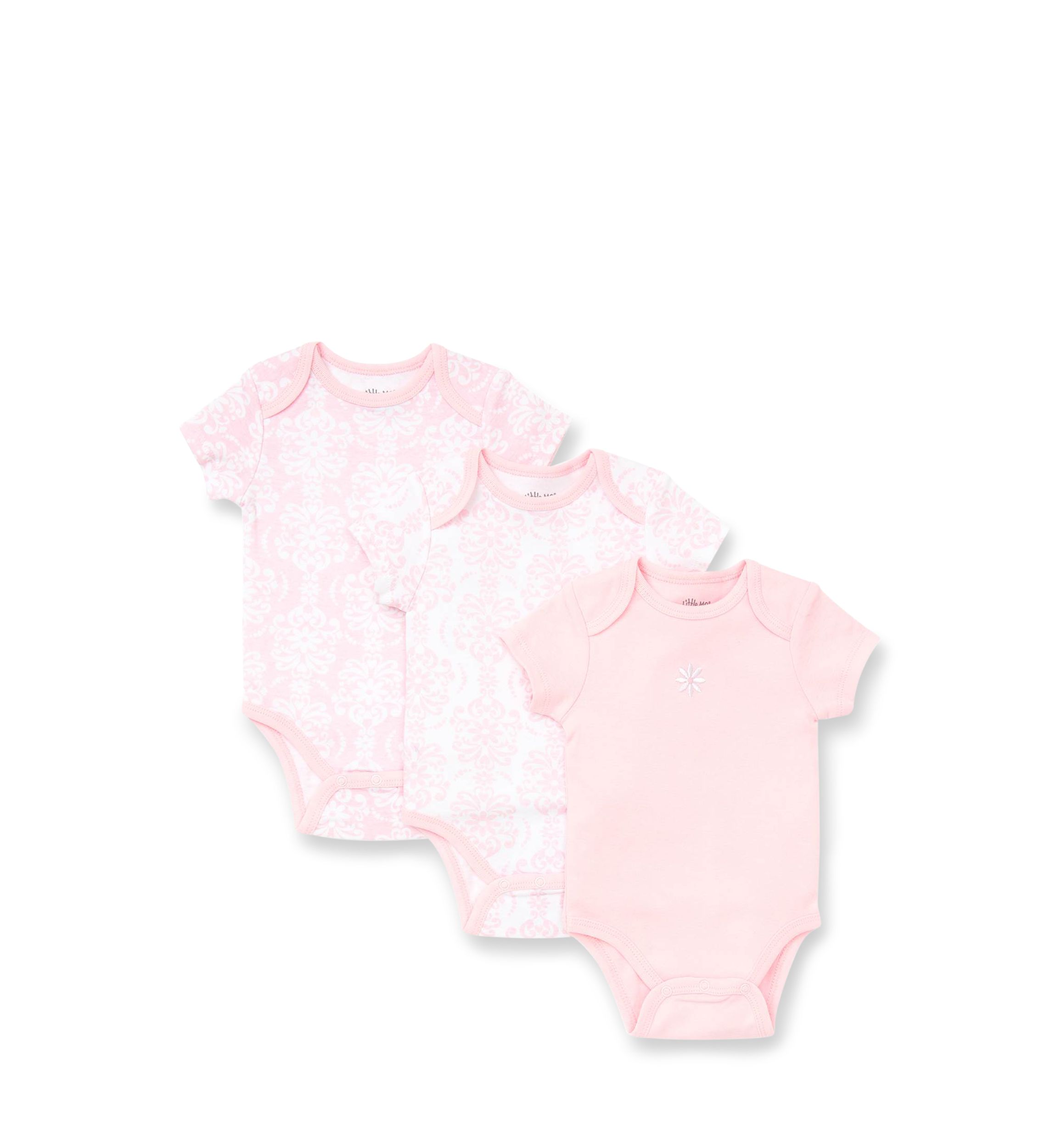 3-Pack Damask Bodysuits