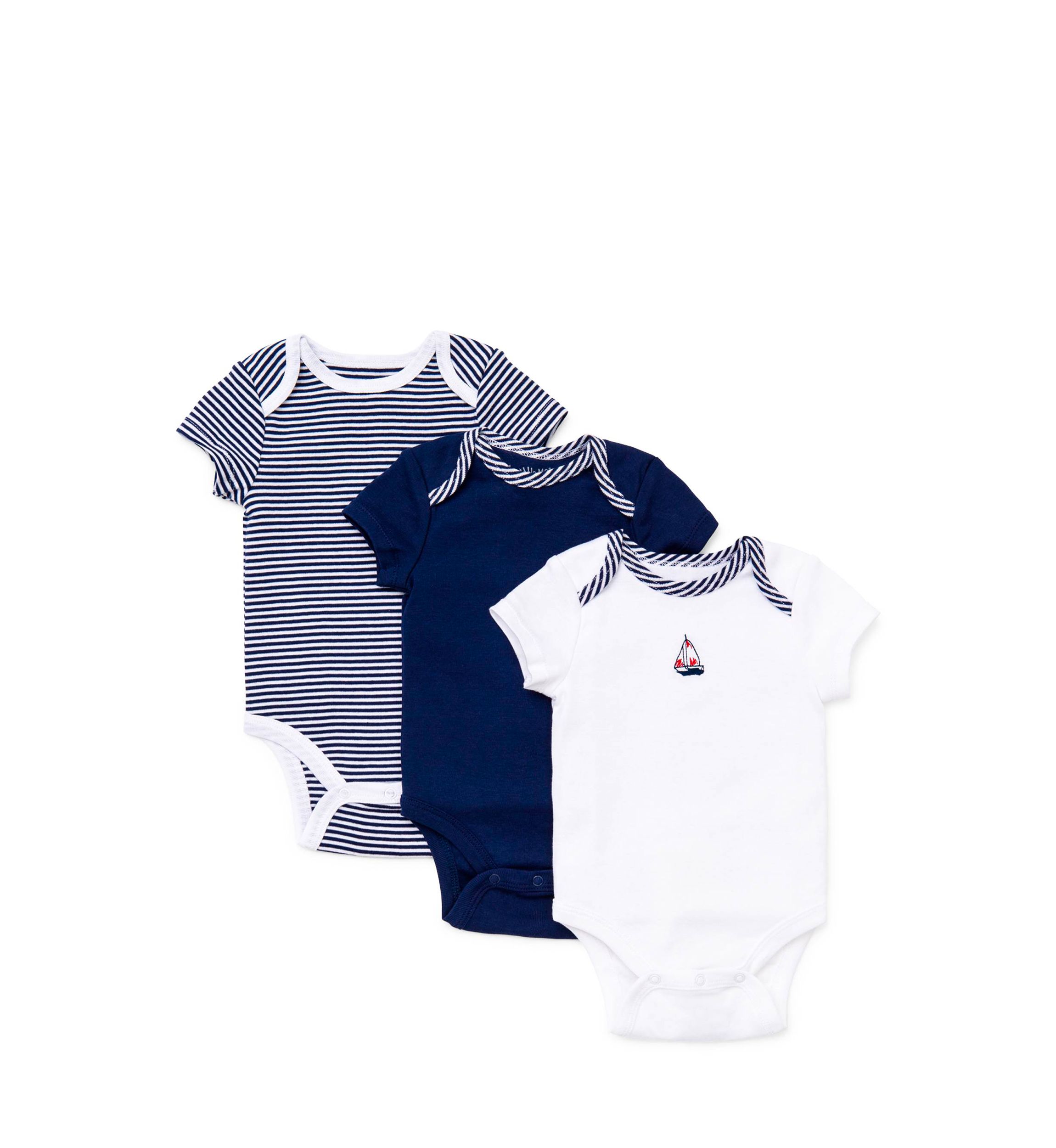 3-Pack Sailboat Bodysuits