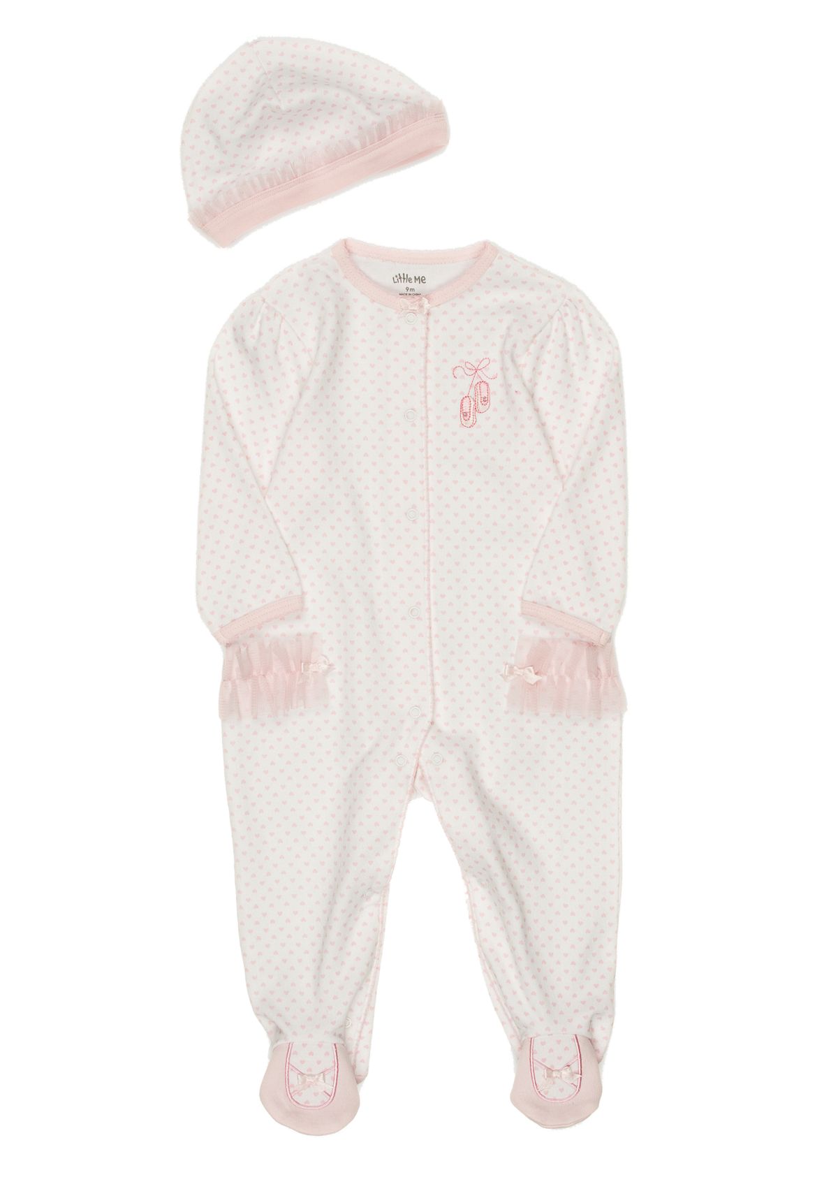 Newborn Girl Ballerina Footie