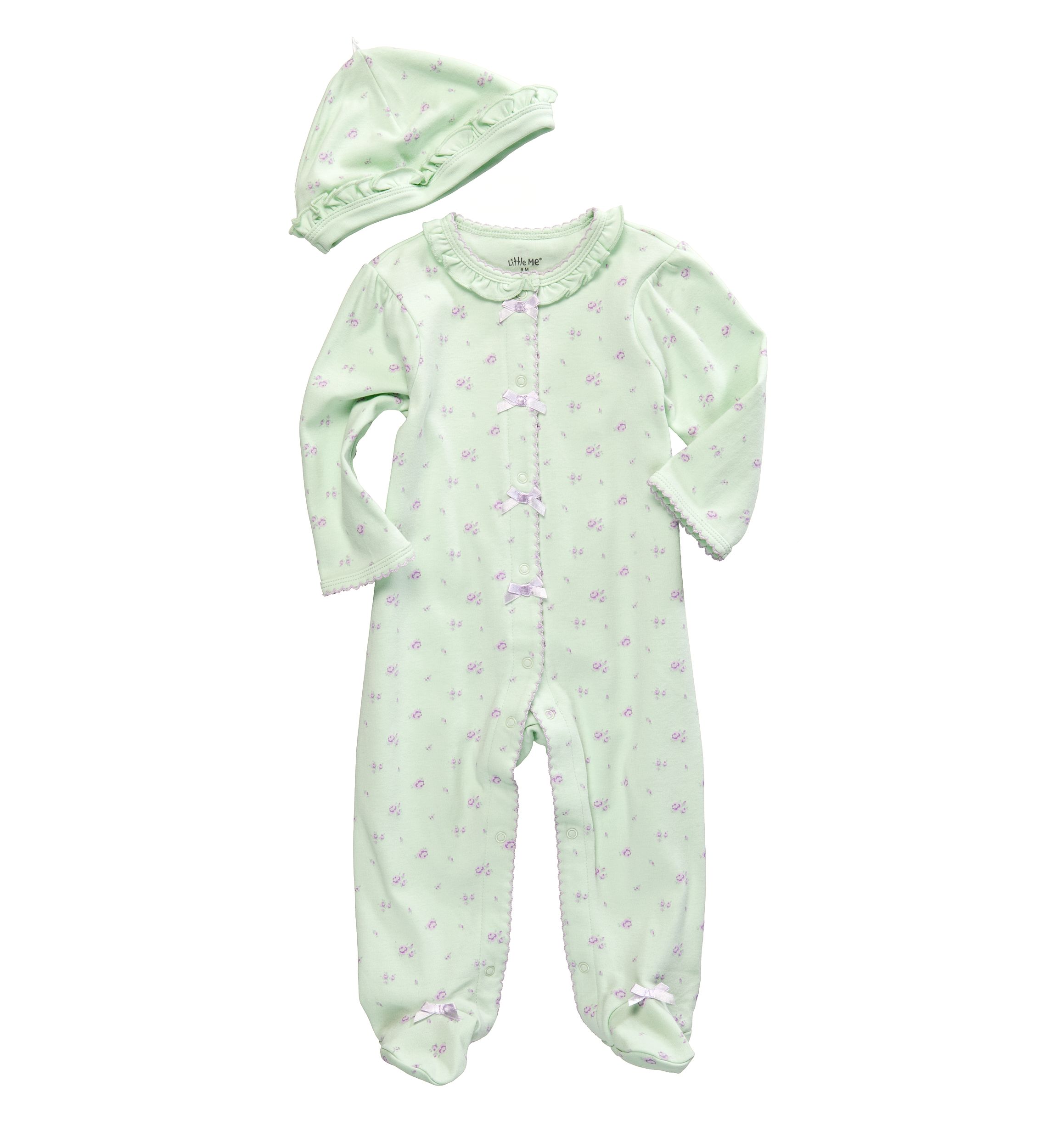 Petite Rose Footie with Hat