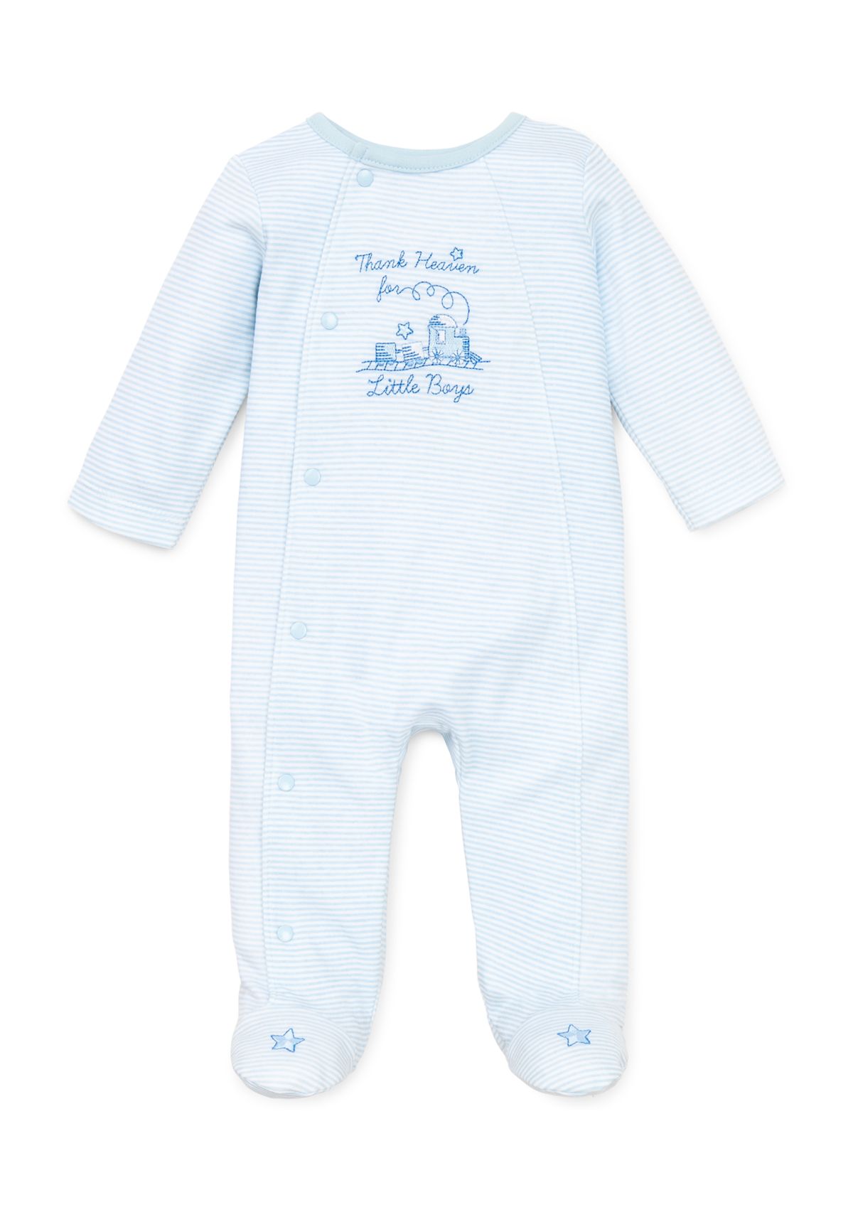 Baby Boys Blue Thank Heaven For Little Boys Footie