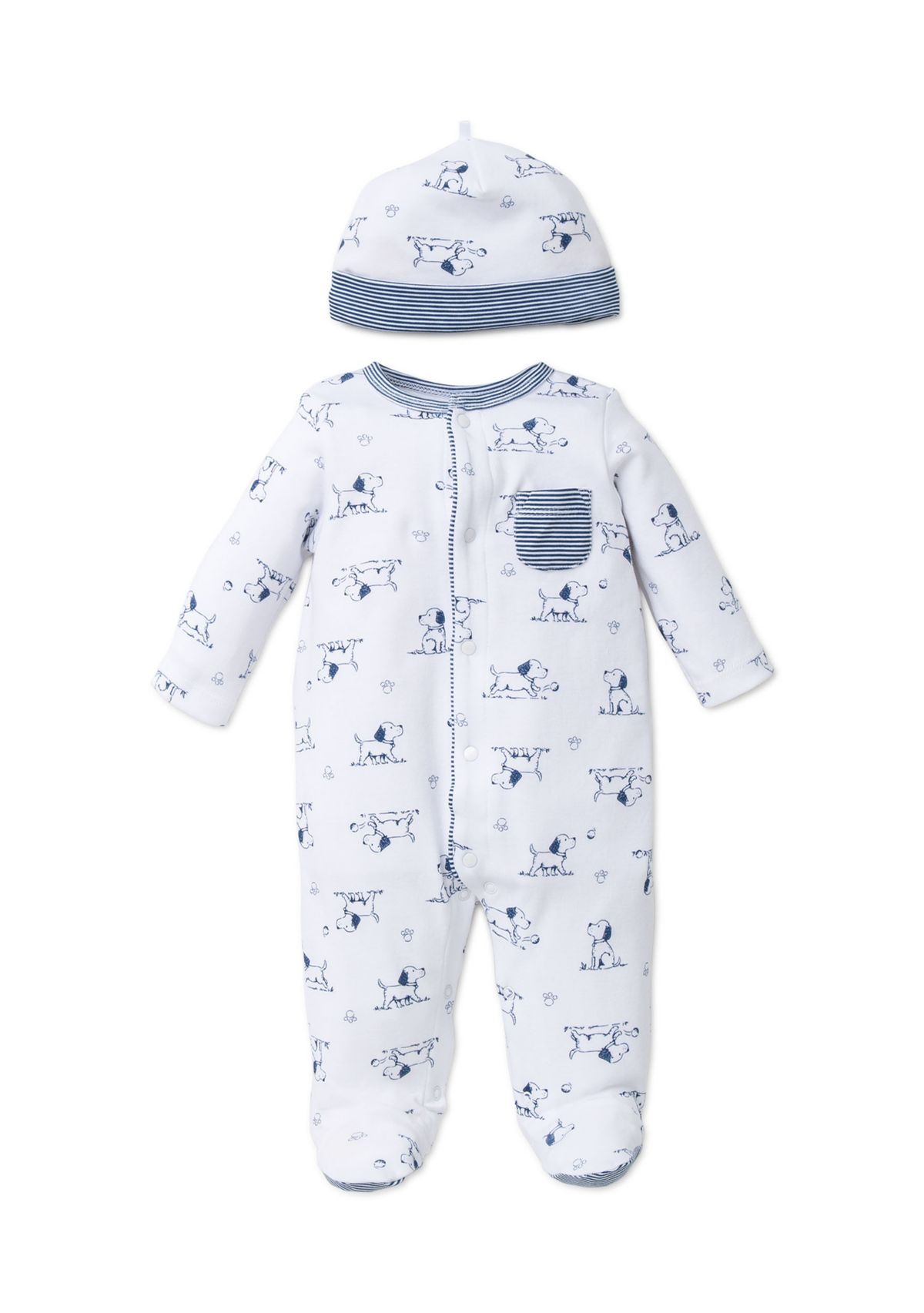 2-Piece Puppy Footie and Hat Set