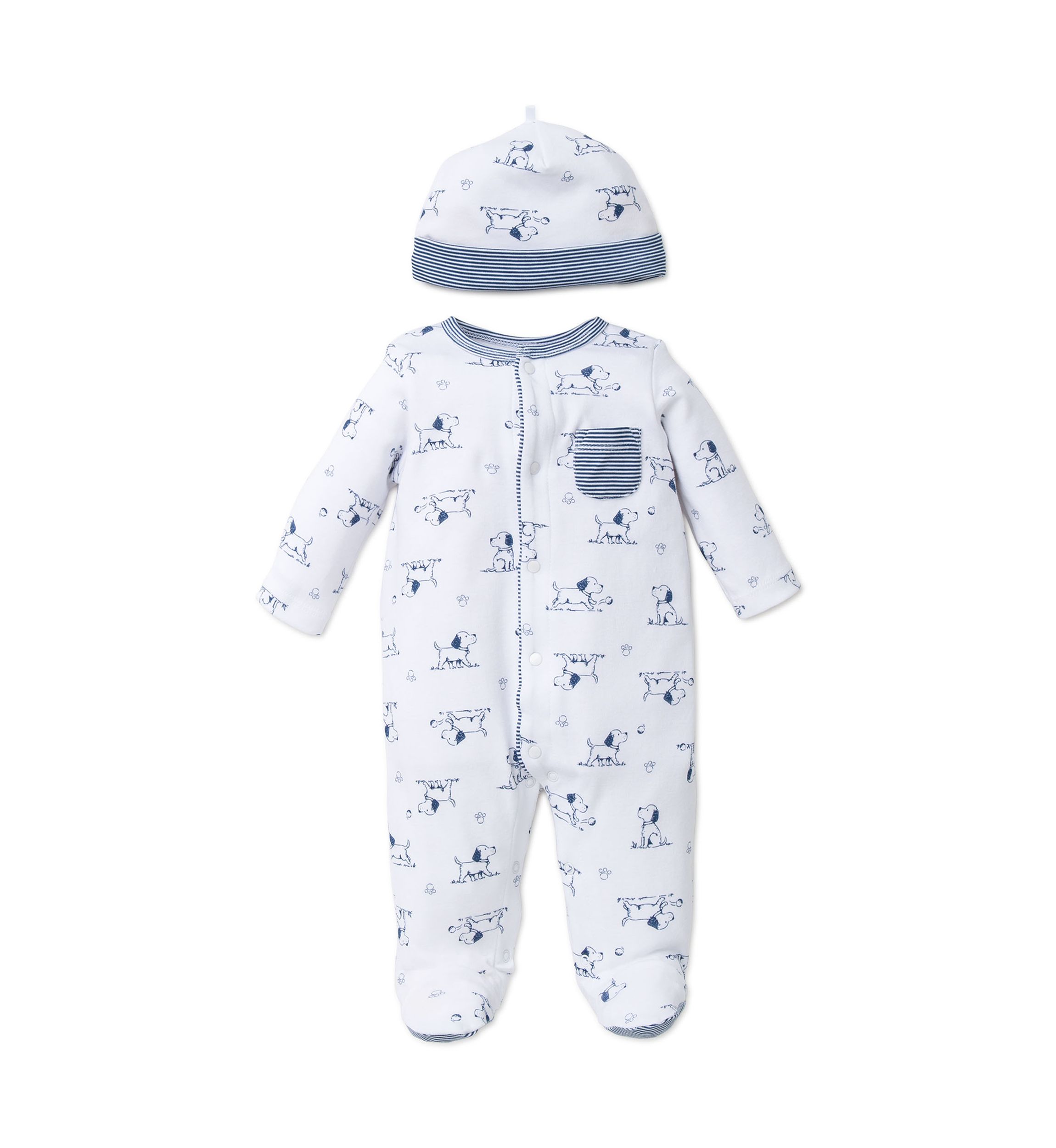 2-Piece Puppy Footie and Hat Set