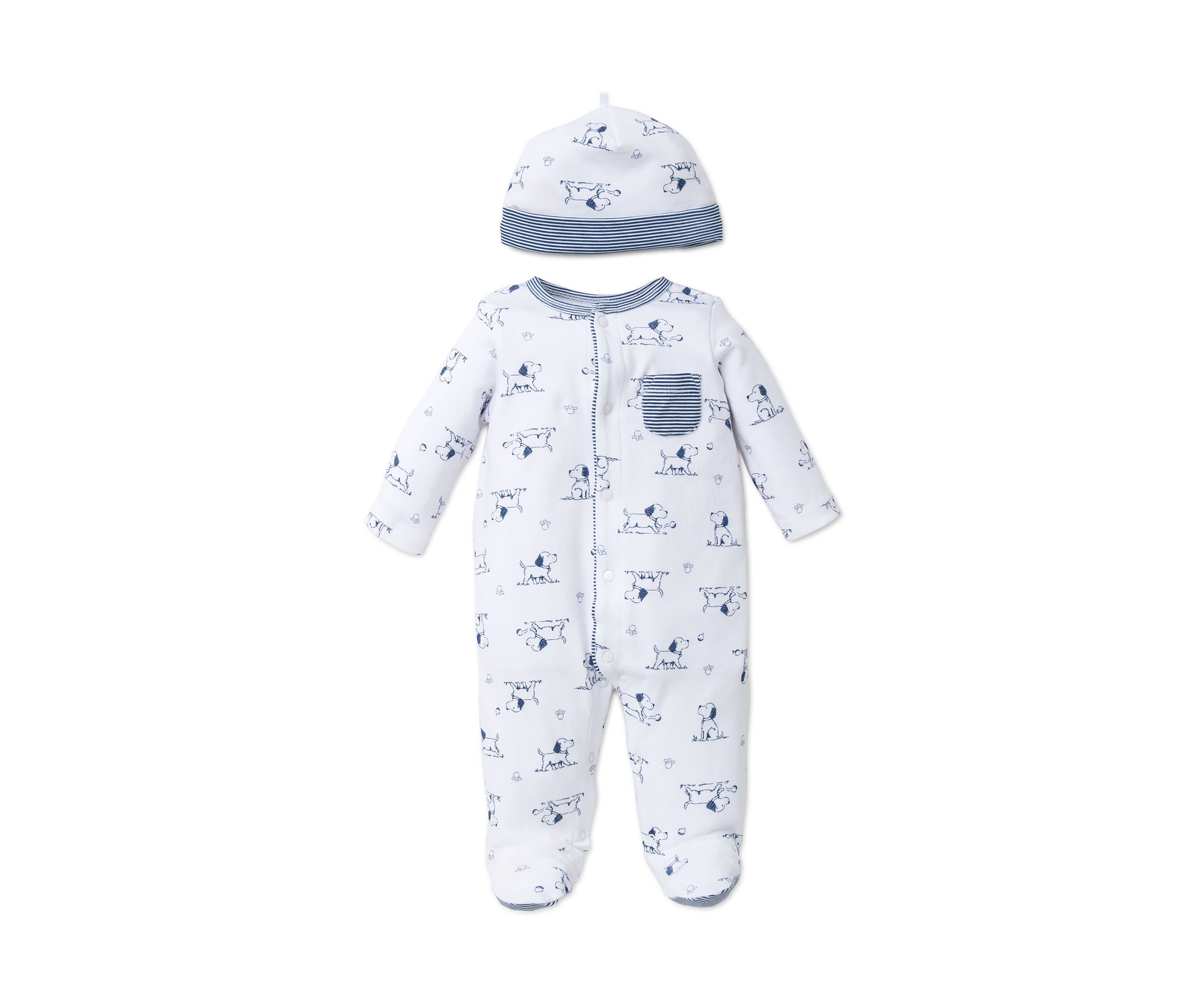 2-Piece Puppy Footie and Hat Set