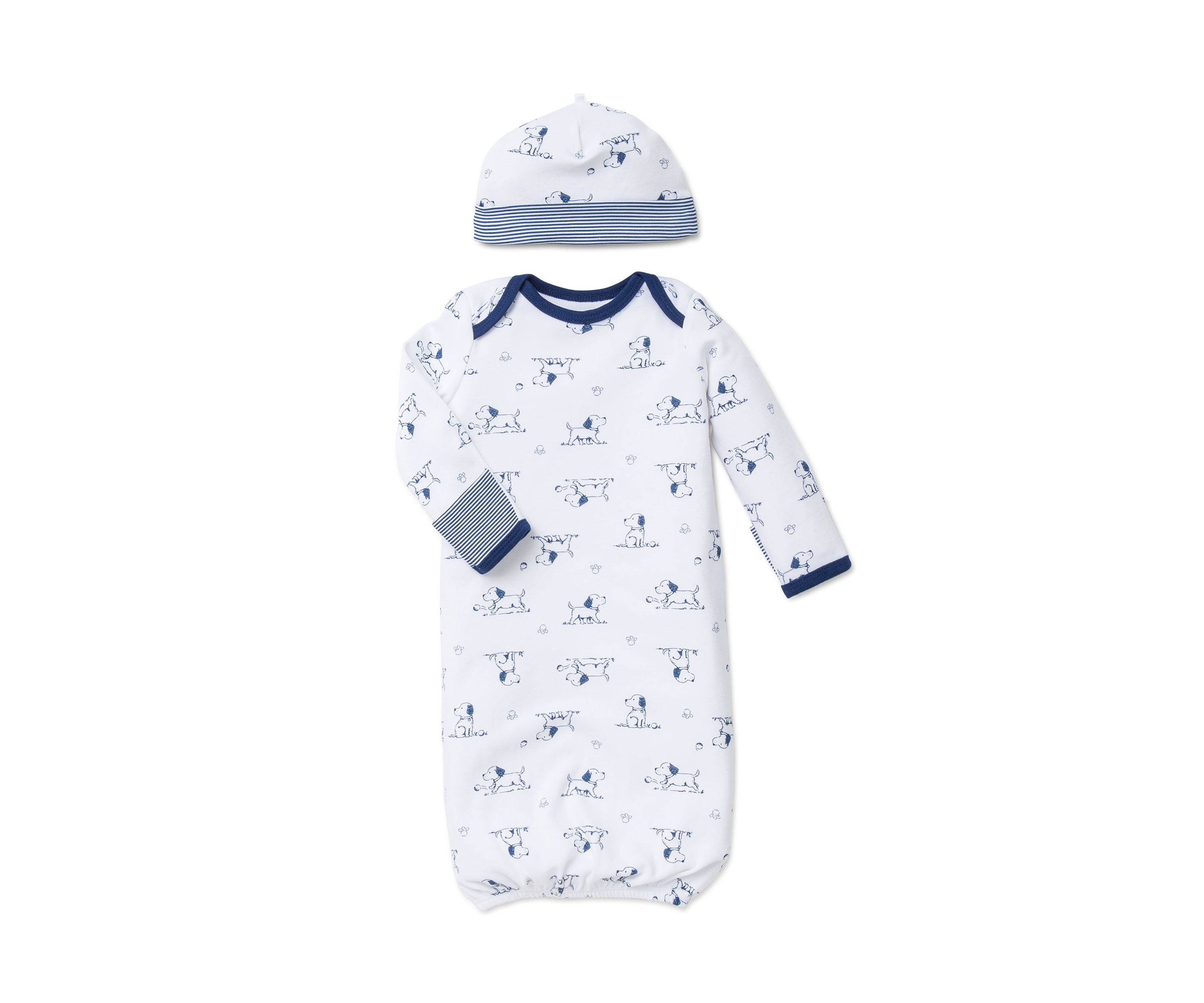 2-Piece Puppy Sleeper Gown and Hat Set