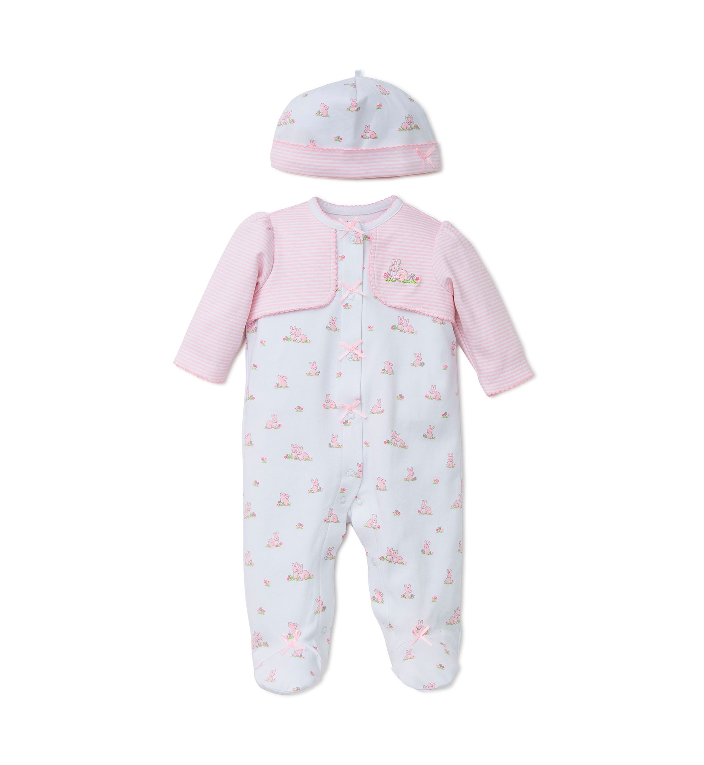 2-Piece Bunny Footie and Hat Set