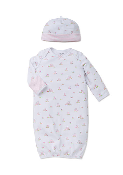 Little Me 2-Piece Bunny Gown and Hat Set