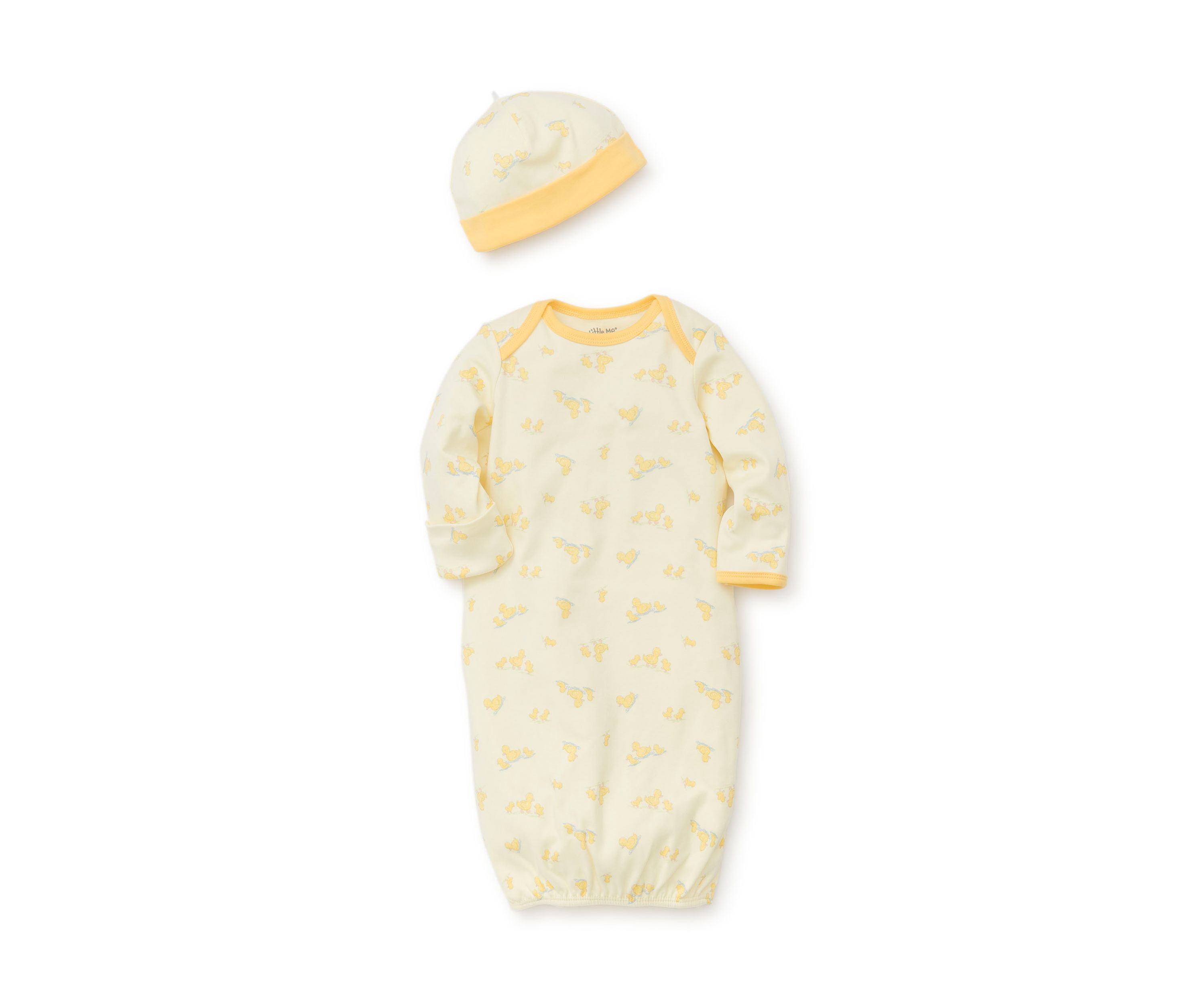 Baby Boys Little Ducks Gown with Hat Set 