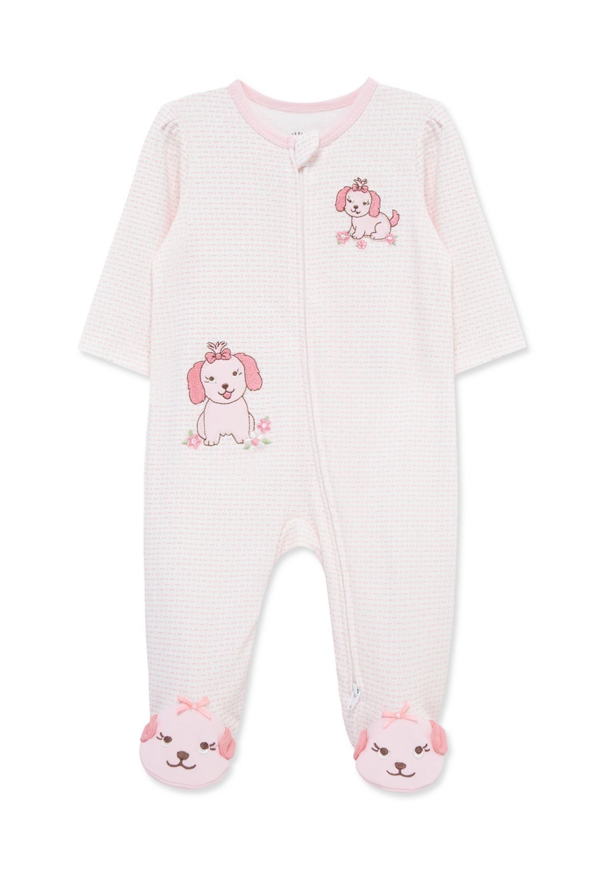 Baby Girls Lovely Pups Footie Pajamas