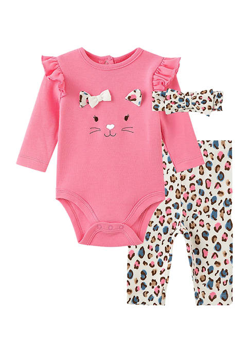 Baby Girls Kitty Bodysuit and Pants Set