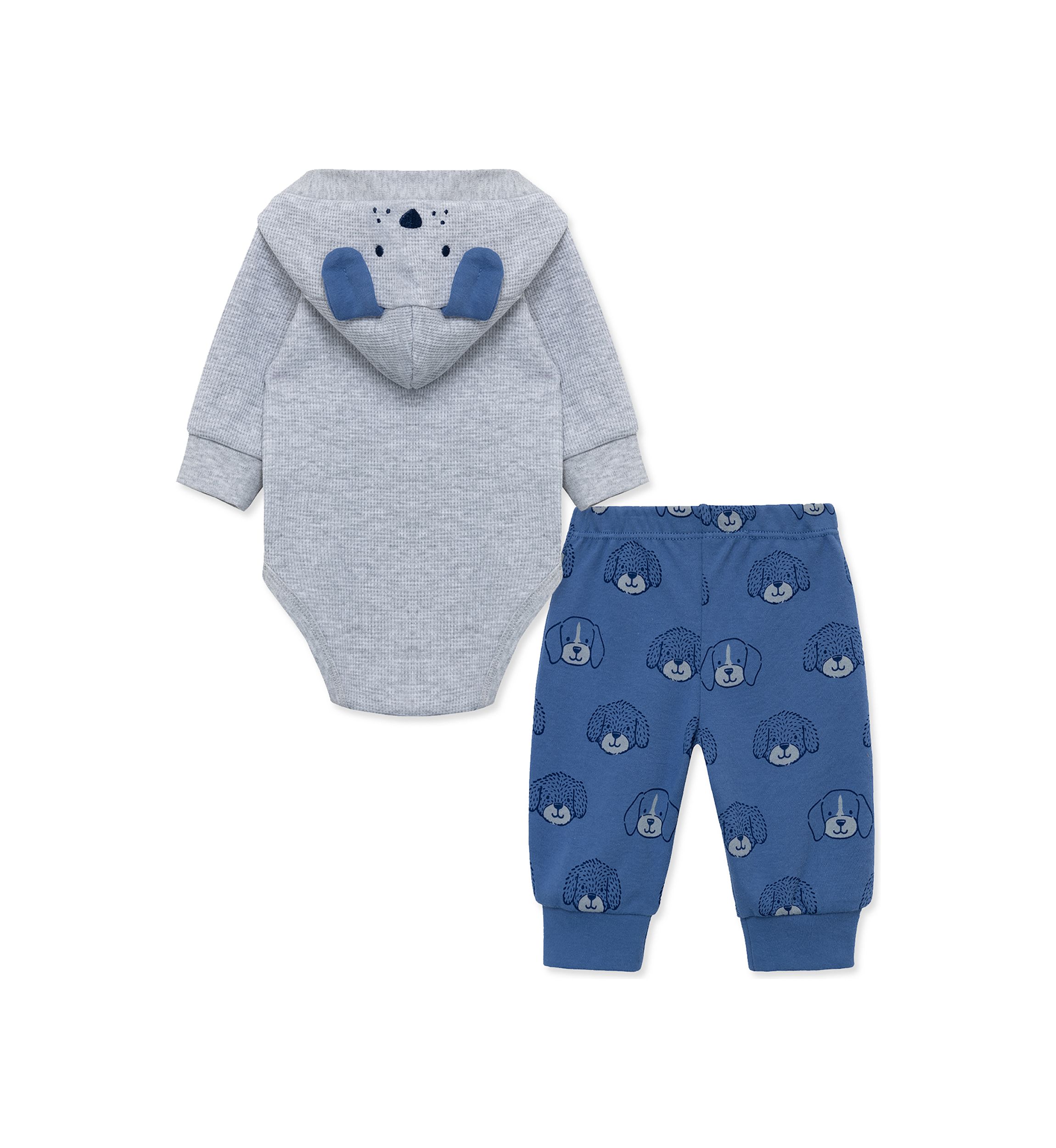 Baby Boys Puppy Printed Bodysuit and Pants Set